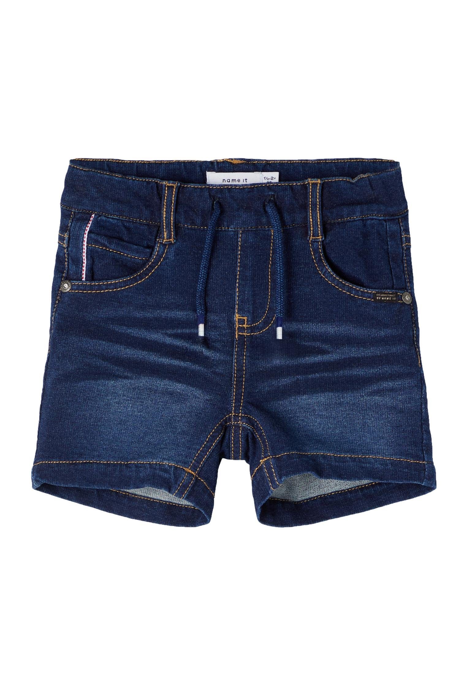 Jeansshorts Jungen Jeanshose mit Kordelzug