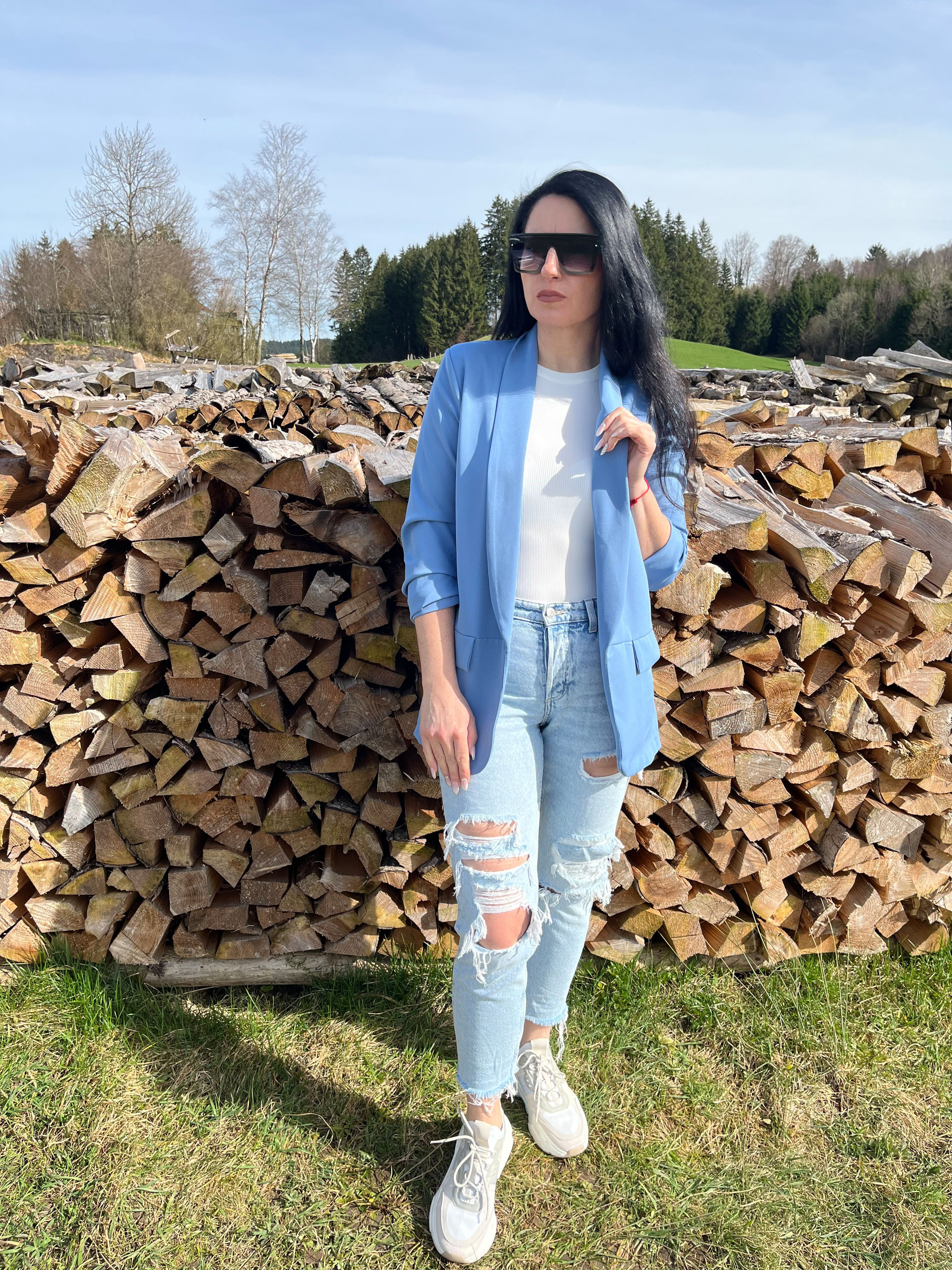 Lelü Fashion Kurzblazer Blazer mit gerafften günstig online kaufen