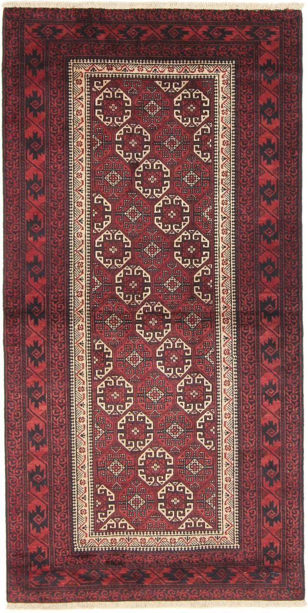 Orientteppich Belutsch 92x184 Handgeknüpfter Orientteppich / Perserteppich Läufer, Nain Trading, rechteckig, Höhe: 6 mm | Kurzflor-Teppiche
