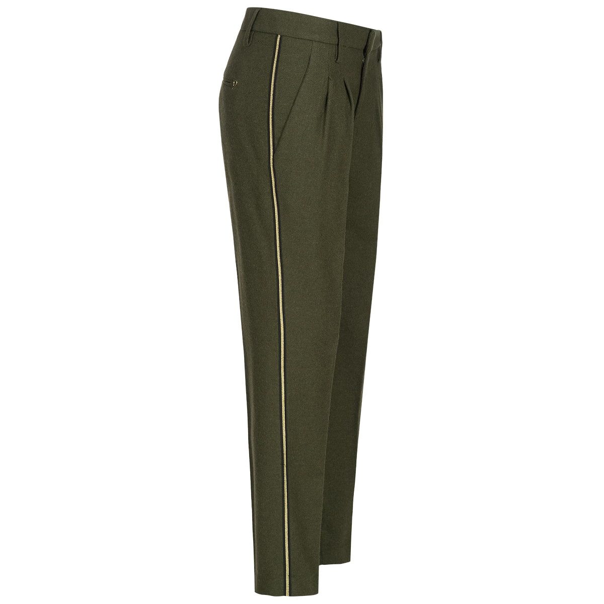 DONDUP Chinohose DONDUP Chino ADELIA mit goldener Bordüre - Oliv