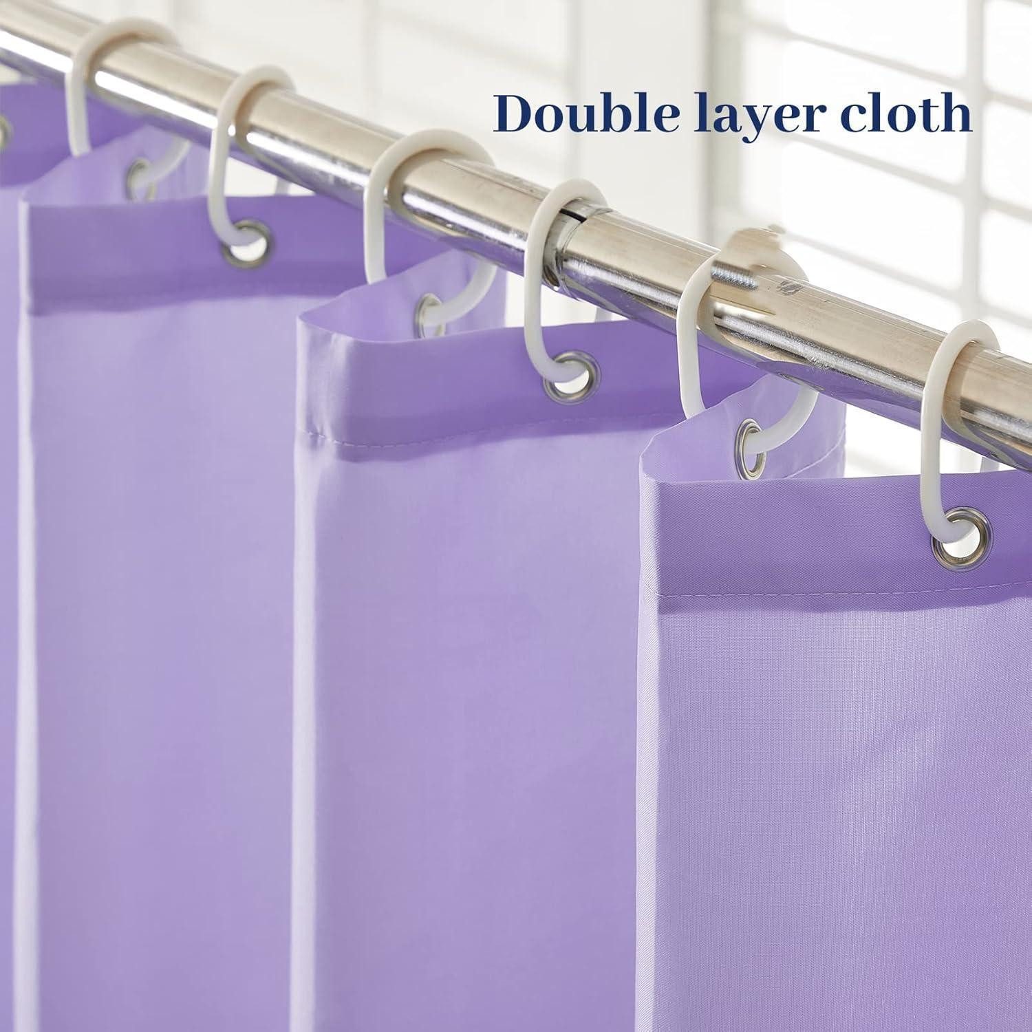 LuxusKollektion Duschvorhang Duschvorhang Überlänge Antischimmel H240 x B200 cm (1er Pack) Lila