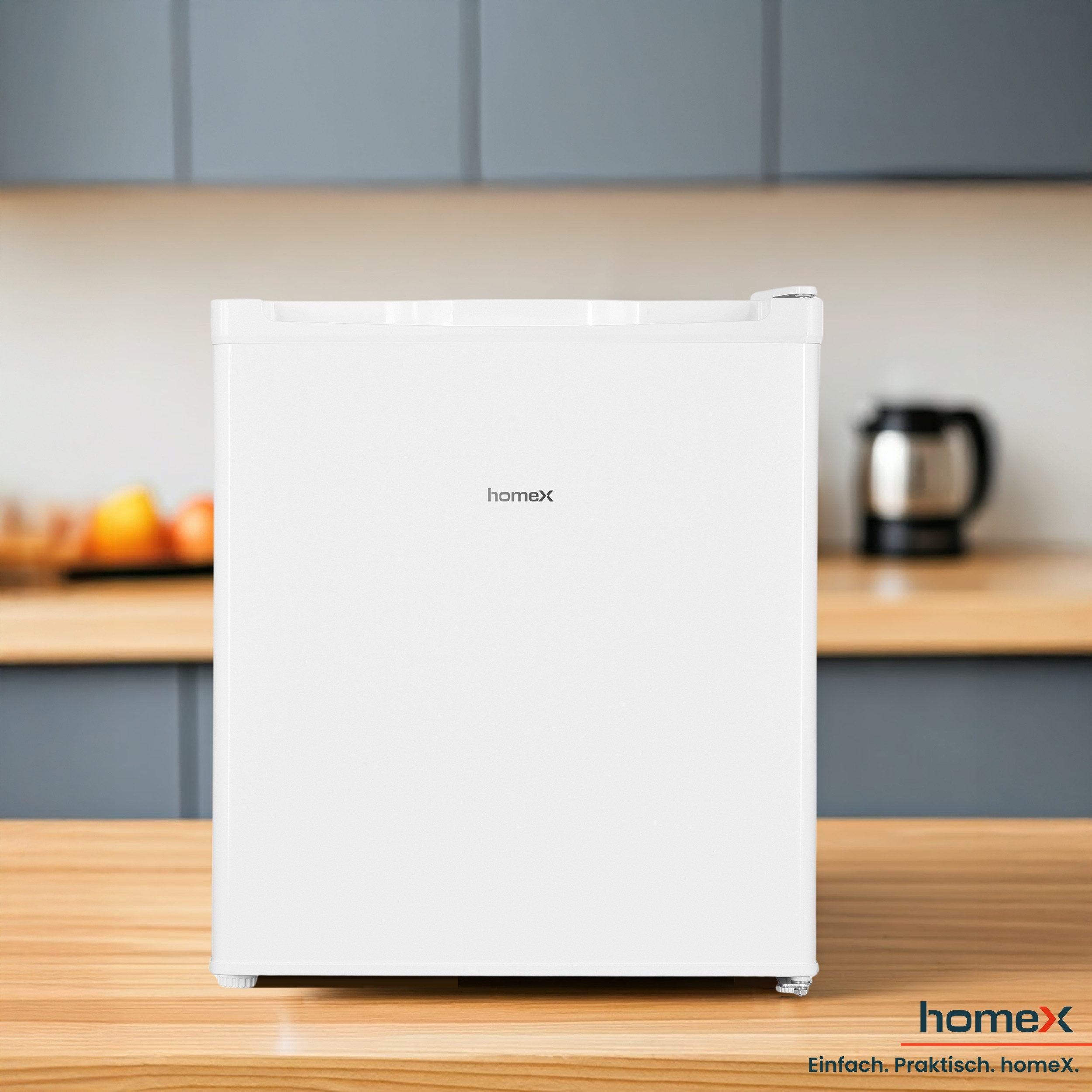 homeX Gefrierschrank FM1015-W, 51 cm hoch, 44 cm breit, Mini-Gefrierschrank, Gefrierbox, 33 L Nutzinhalt, klein, weiß