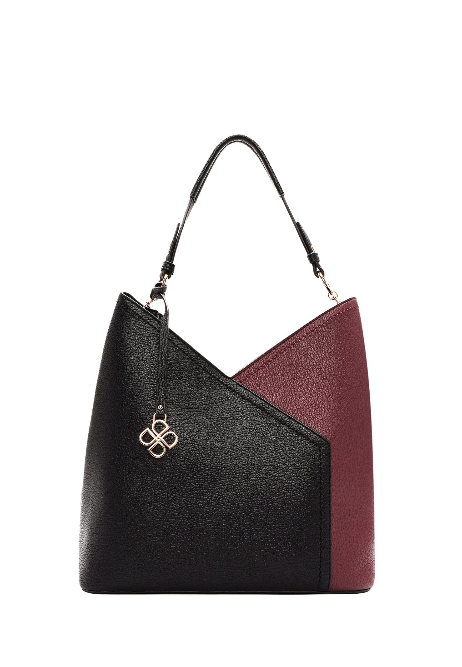 Derimod Umhängetasche Schultertasche aus Kunstleder, Kunstleder, Schulterriemen, Groß
