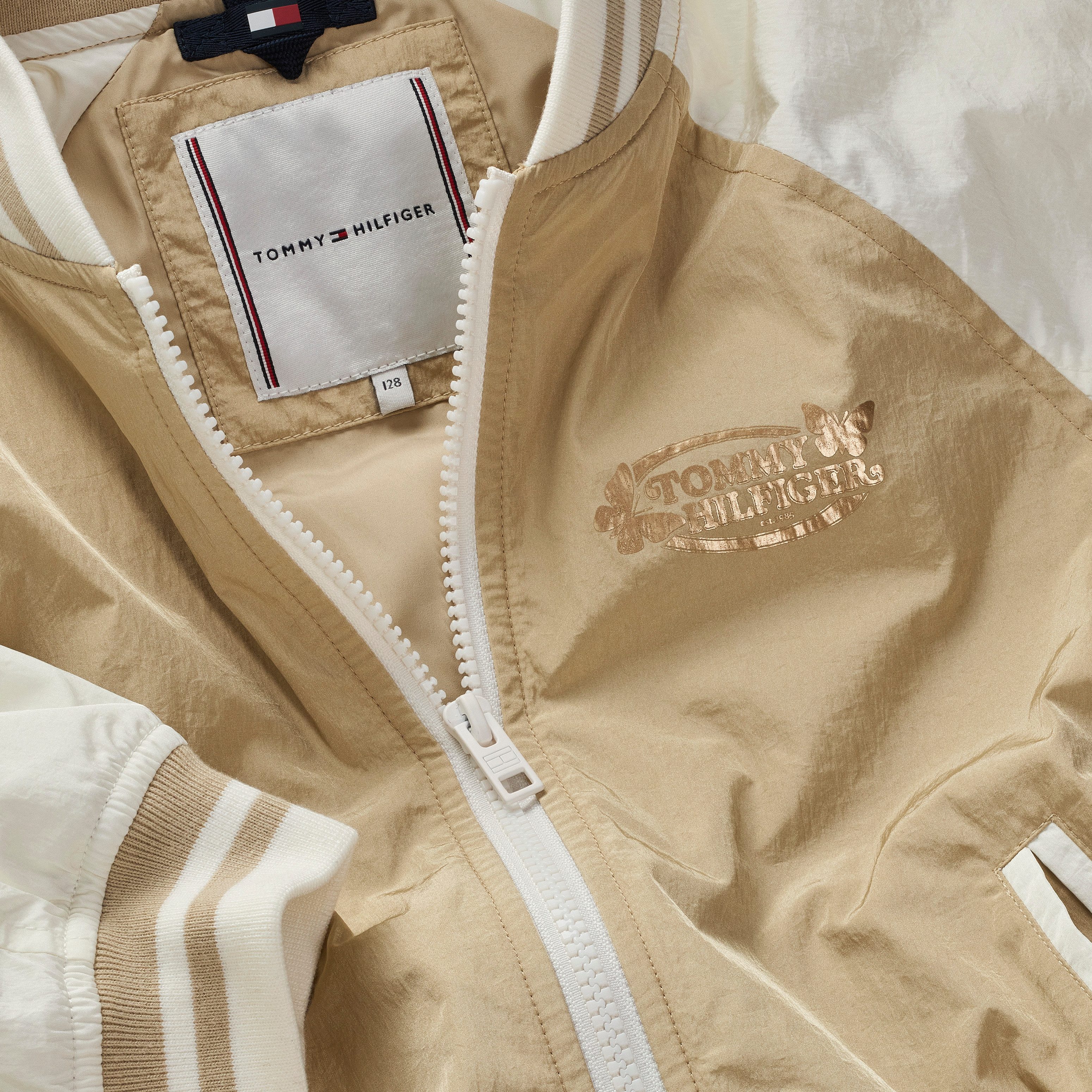 Tommy Hilfiger Blouson BUTTERFLY GRAPHIC BOMBER JACKET für Kinder bis 16 Jahre, mit glänzendem Butterfly-Print