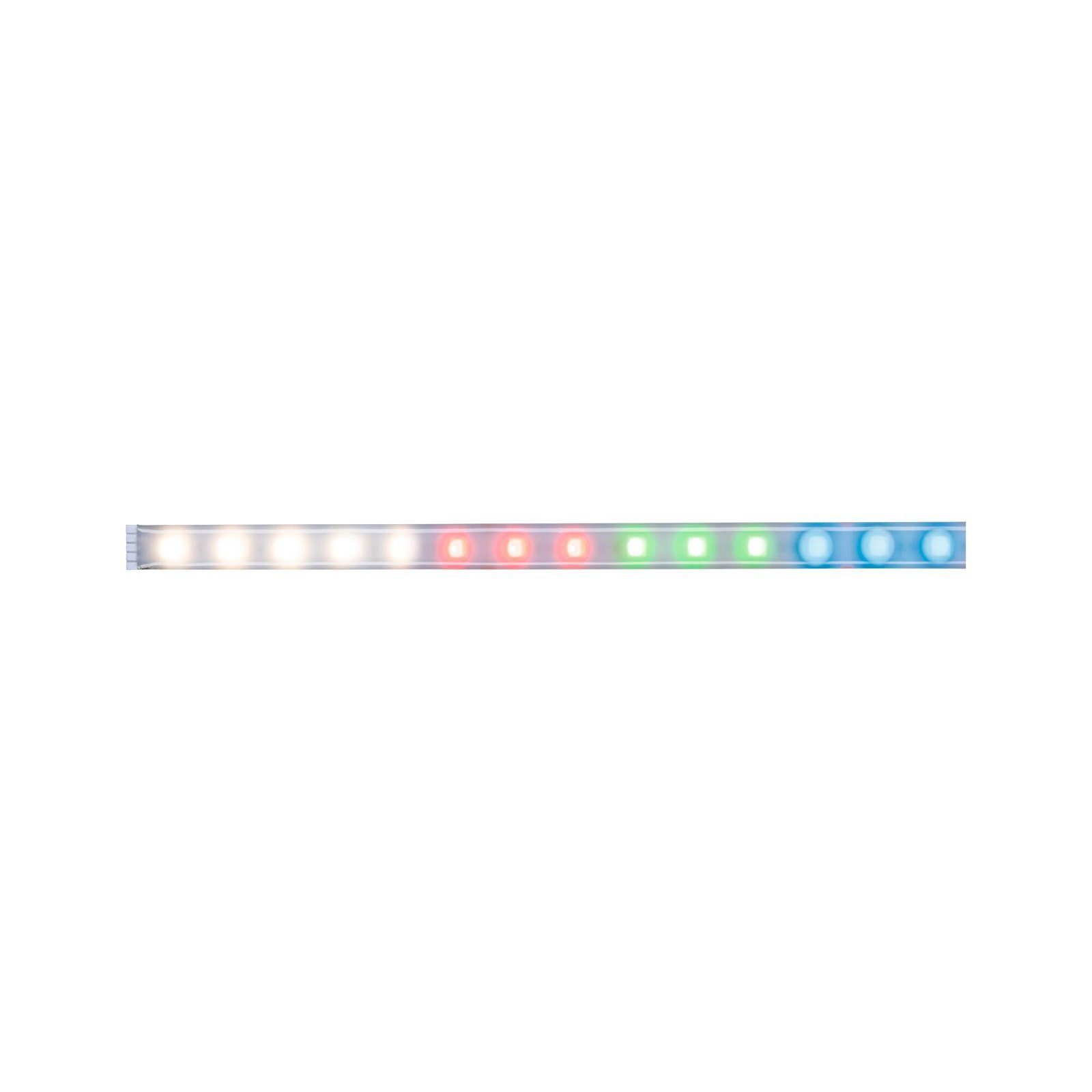 LED-Streifen MaxLED 500 Stripe 1m IP44 Cover 3000K 12W 24V Silber Kunststoff