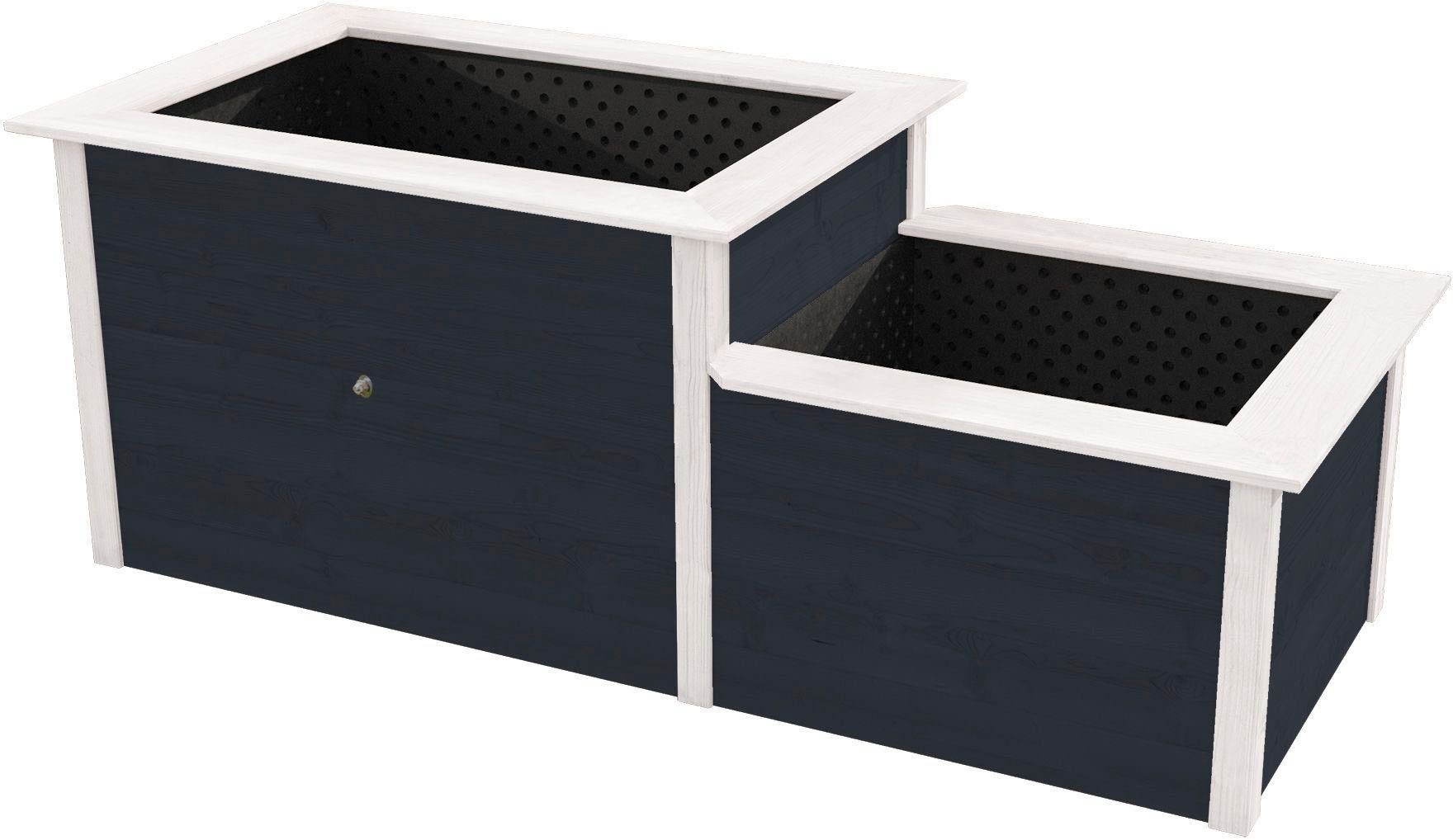 weka Hochbeet, 205x79, 21mm, anthrazit, Stufenhochbeet