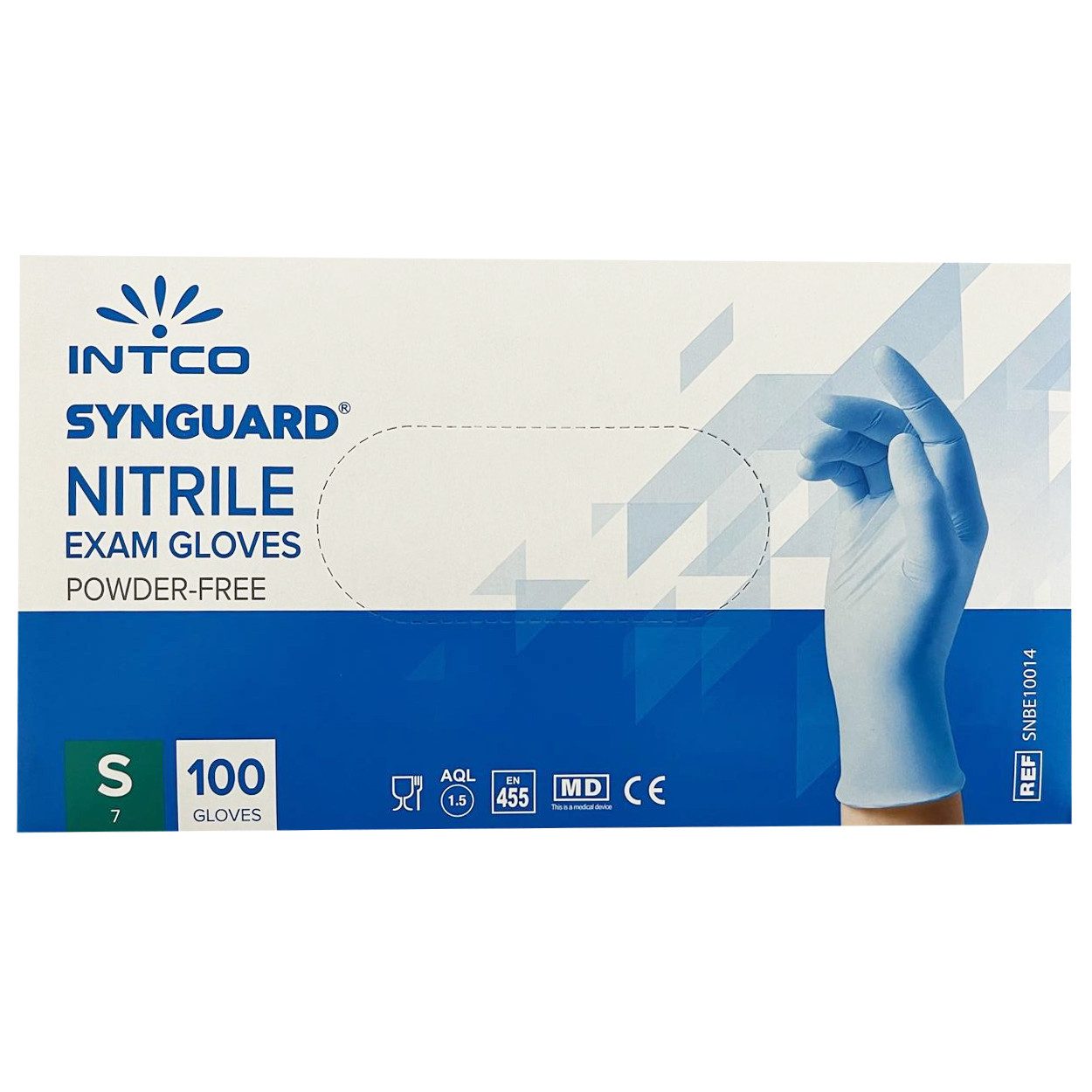 INTCO Nitril-Handschuhe SYNGUARD Nitril Handschuhe (100er Box) blau günstig online kaufen