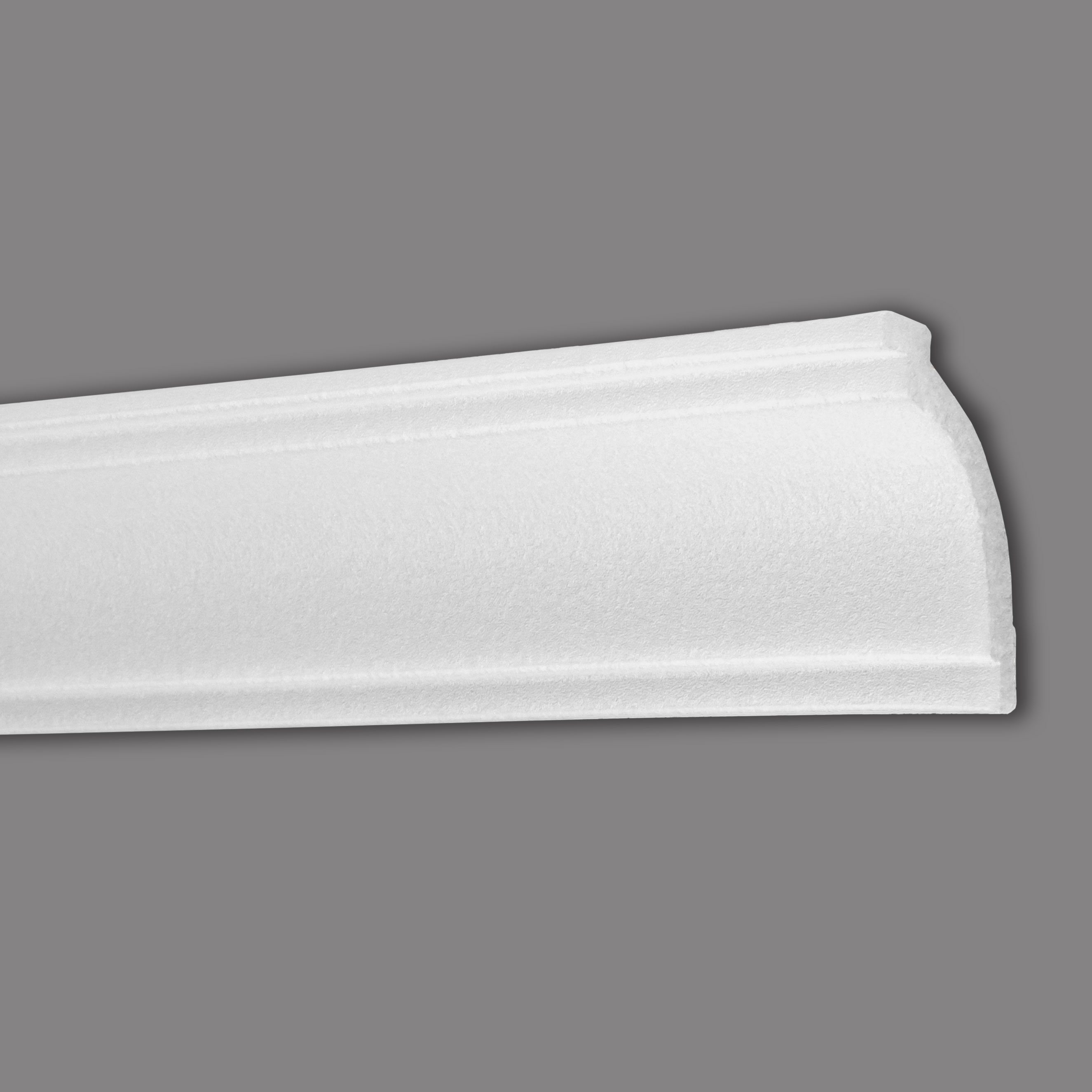 PROVISTON Stuckleiste Polystyrol, 55 x 68 x 2000 mm, Weiß, Deckenleiste