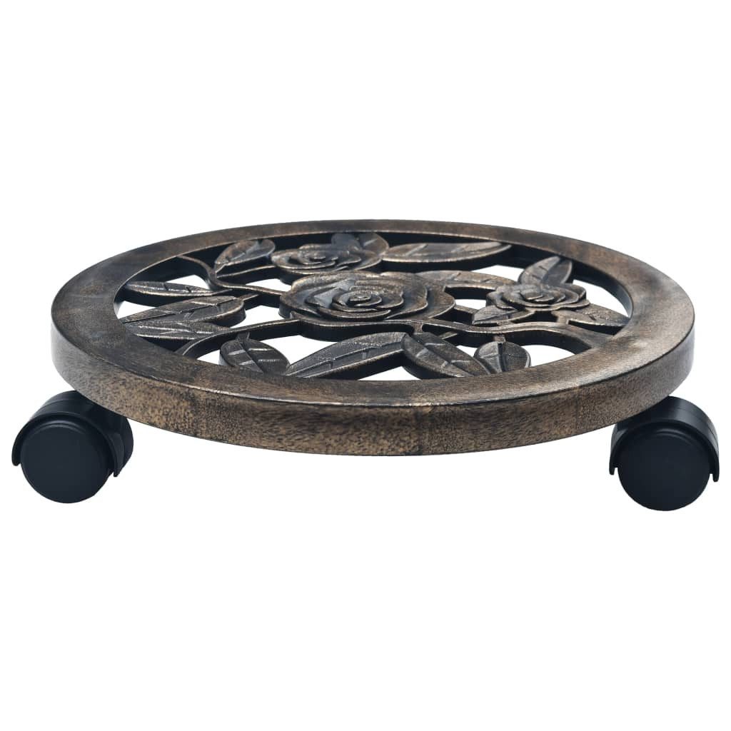Thumbnail - vidaXL Blumenständer Pflanzenroller 6 Stk. Bronze 30 cm Kunststoff (6 St)