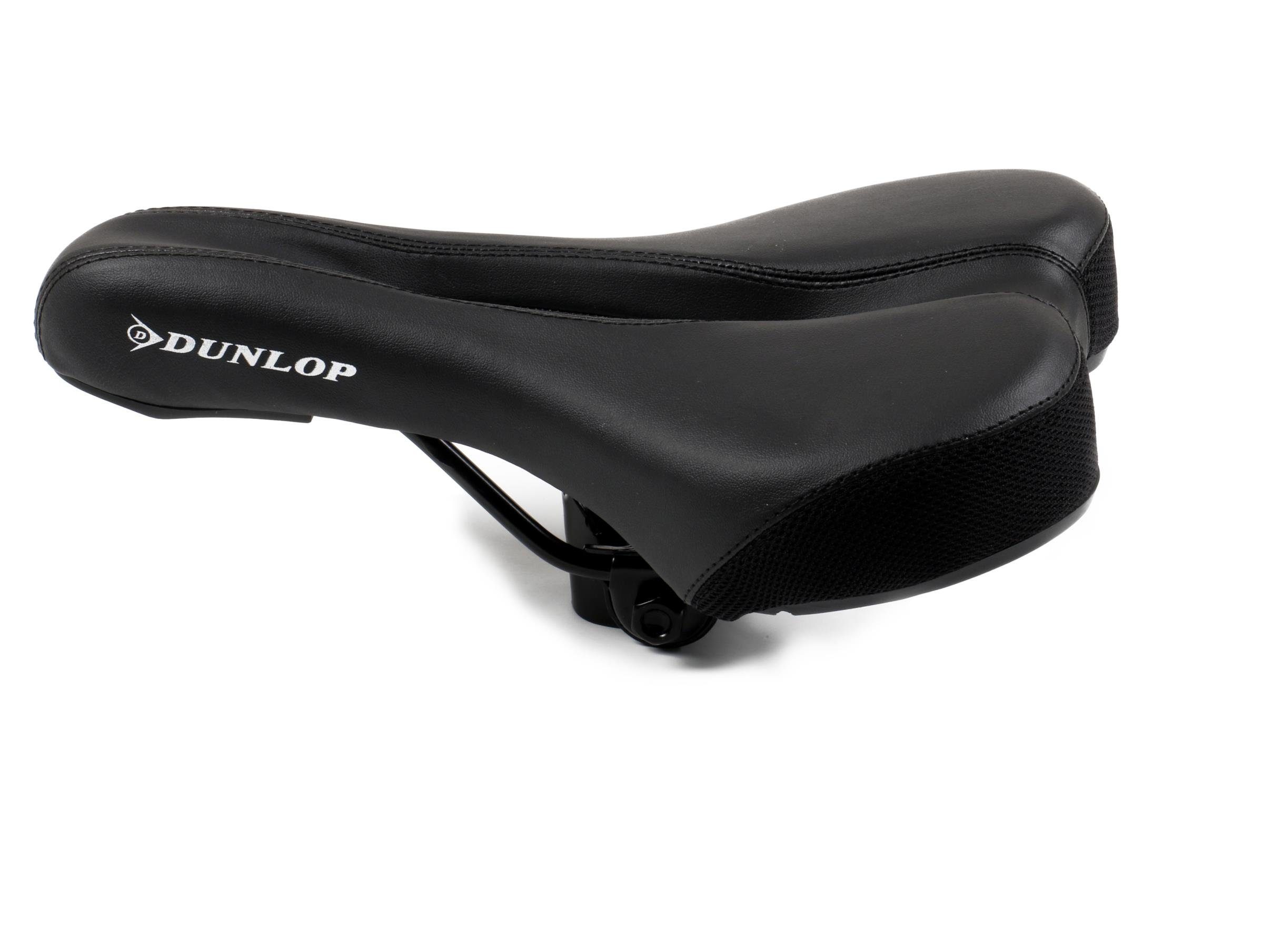 Dunlop Fahrradsattel für MTB, City-, Touren- und Rennenräder (Sattel gefedert), Fahrradsattel mit Komfortzonenausschnitt