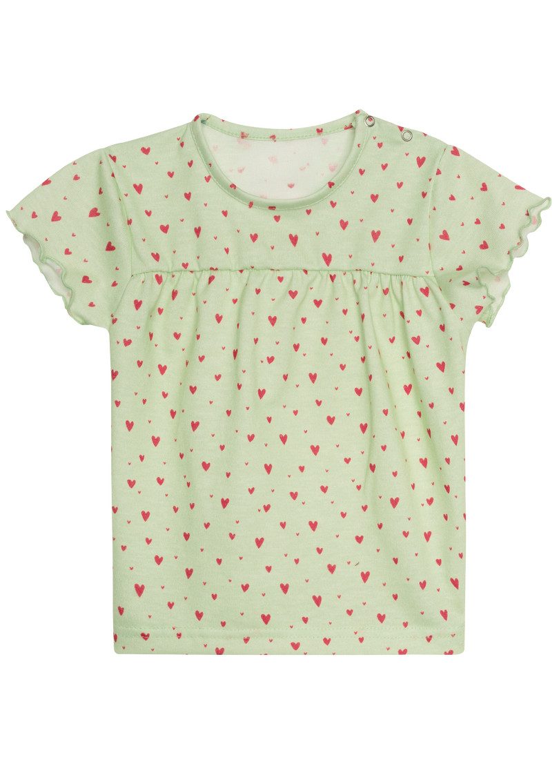 Trigema T-Shirt TRIGEMA T-Shirt mit Allover Herzchen-Print (1-tlg)