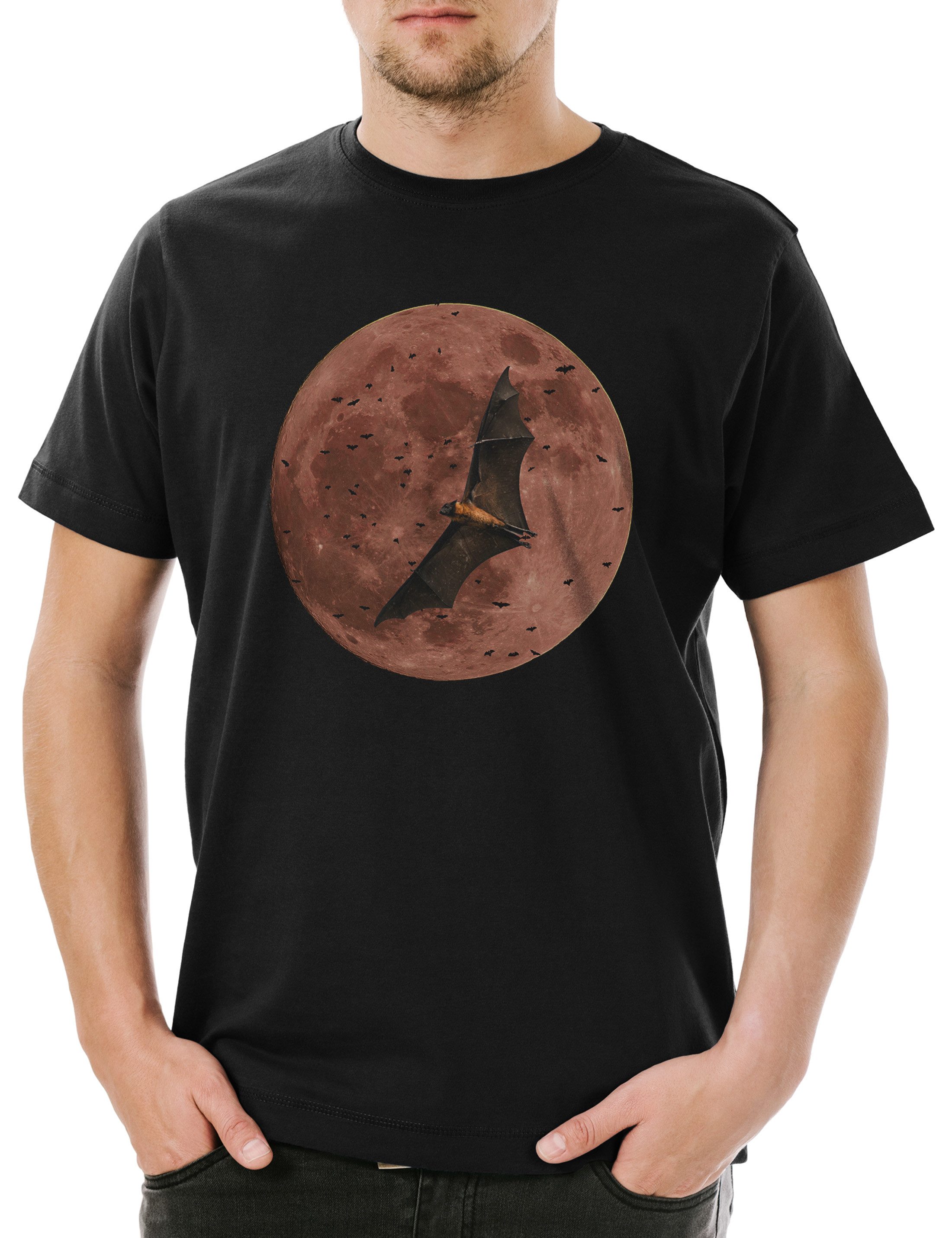 Urban Backwoods Print-Shirt Bat Moon Herren günstig online kaufen