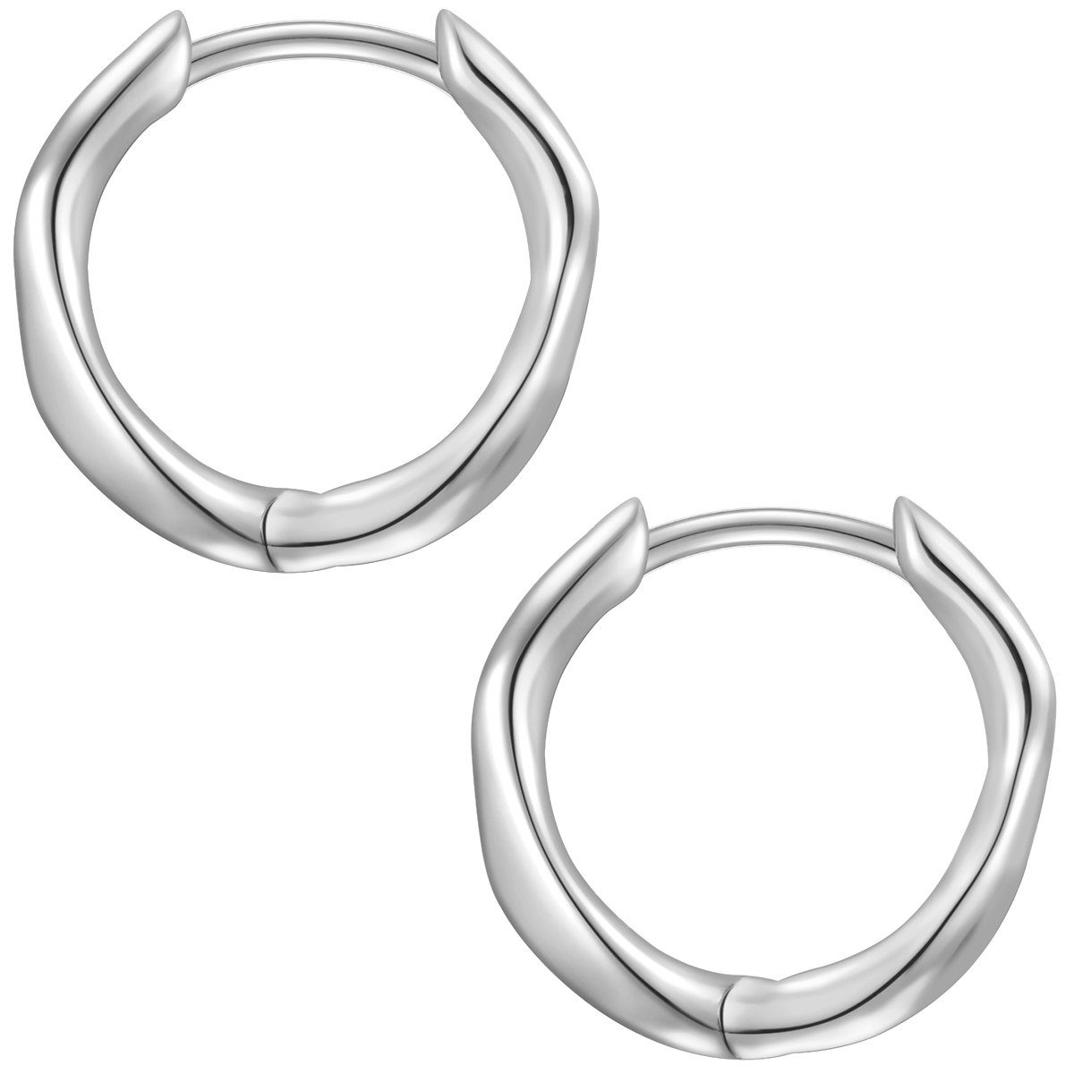 Glanzstücke München Paar Creolen silber, in Sterling Silber