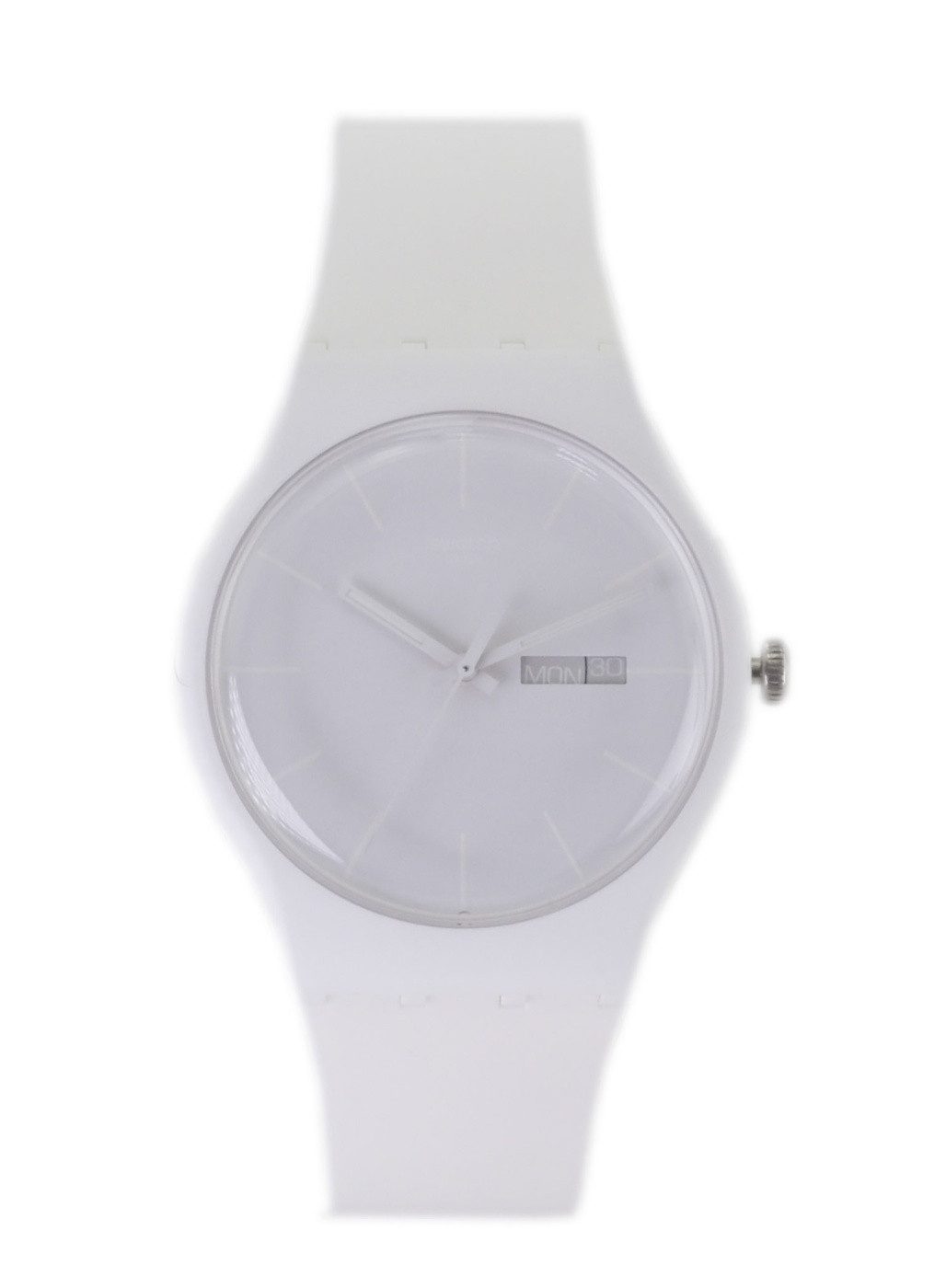 Swatch Quarzuhr Swatch Herren Quarz Uhr SUOW701 WHITE REBEL X122, (Weiß)
