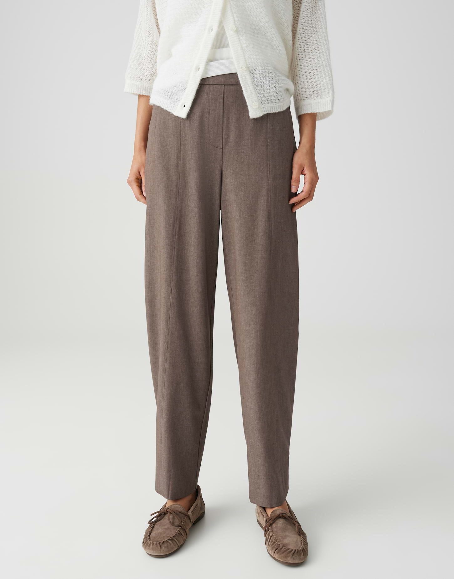 Stoffhose Pants mit Mélange Effekt und Komfortbund