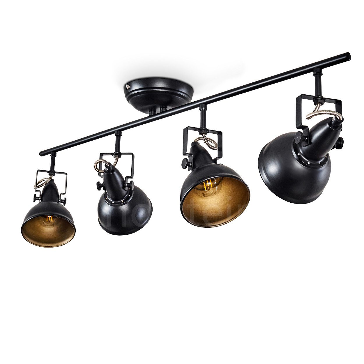 hofstein Deckenleuchte »Arazane« Deckenlampe aus Metall in Schwarz/Gold, oh günstig online kaufen