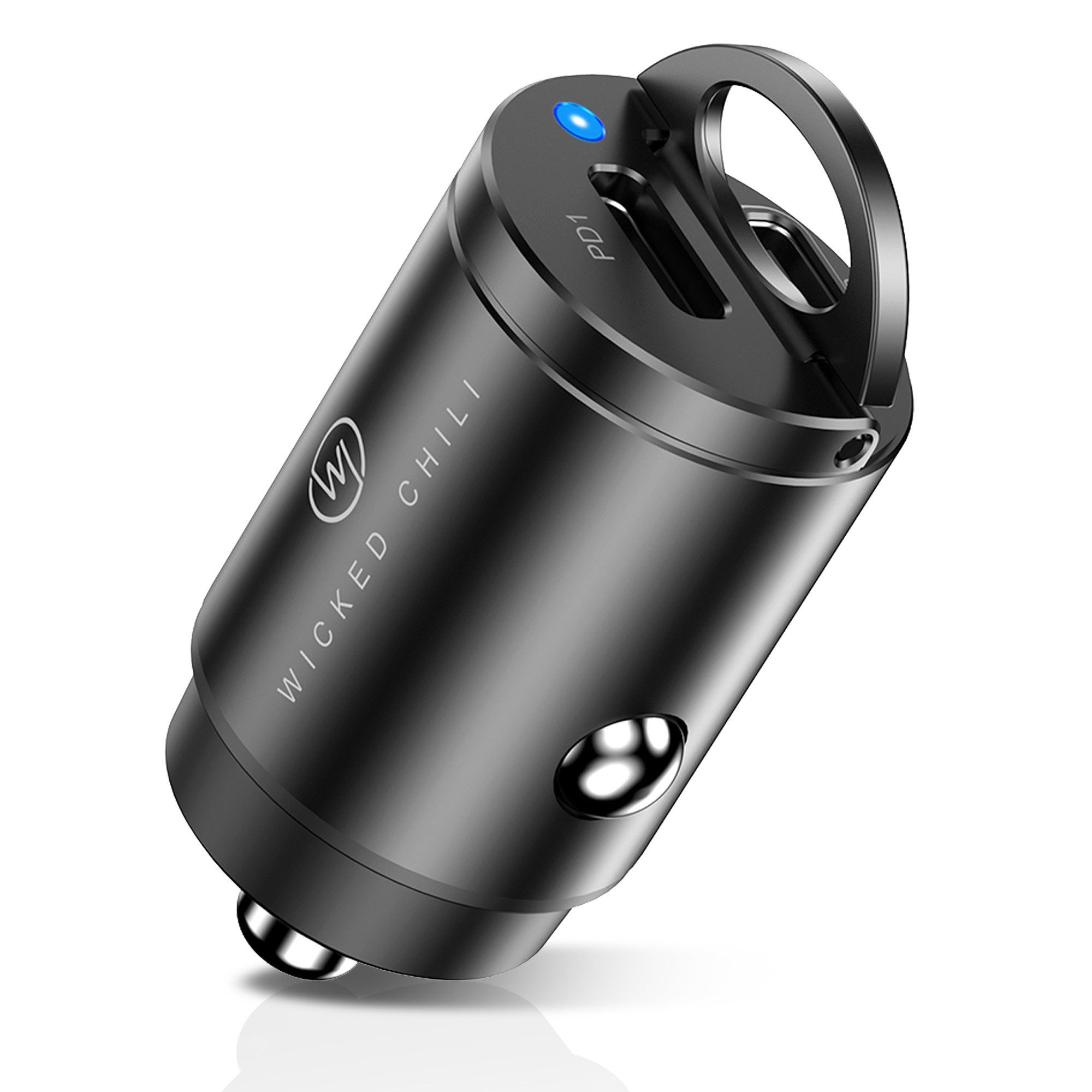 Wicked Chili 45W Dual USB-C PD Autoladegerät KFZ Adapter iPhone Samsung Schnellader Auto-Adapter Zigarettenanzünder-Stecker zu USB C, USB-C, 2-fach USB-C Auto Ladegerät, 30W PD/QC3.0 KFZ-Schnellladegerät, Univer