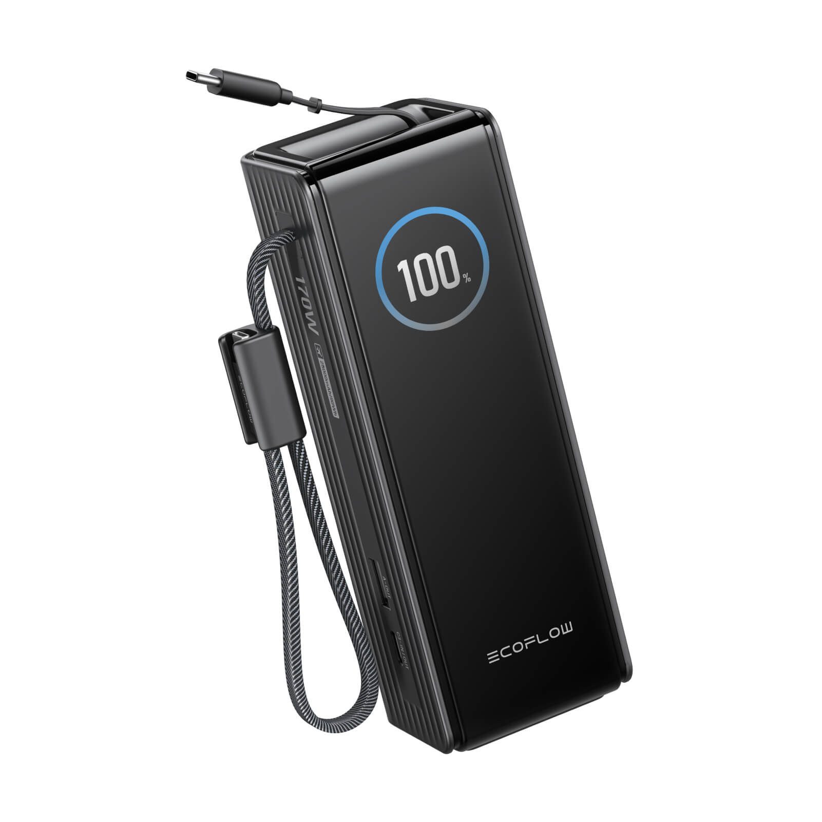 Ecoflow EcoFlow RAPID Powerbank, 25000mAh, integrierte & einziehbare Kabel Powerbank, 100 W USB-C Anschluss, integrierten und einziehbaren Kabeln