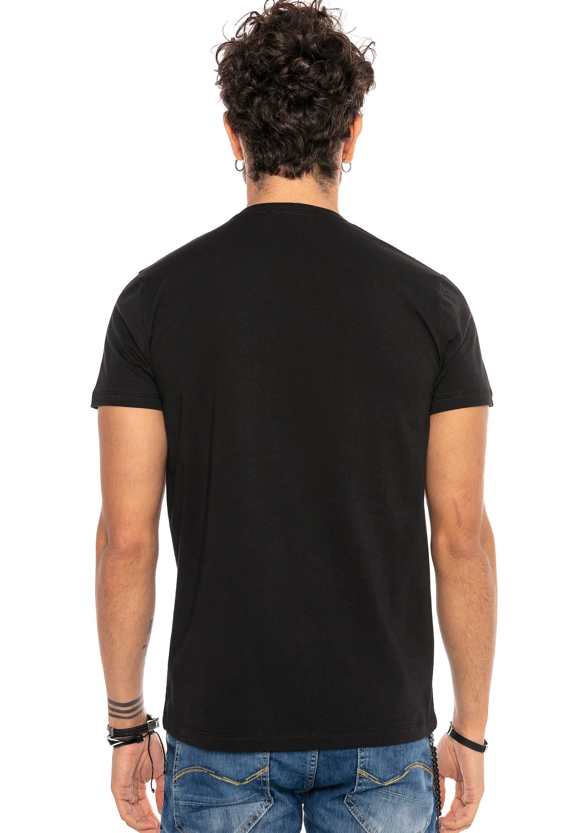RedBridge T-Shirt Thornton mit großer schwarz Brusttasche