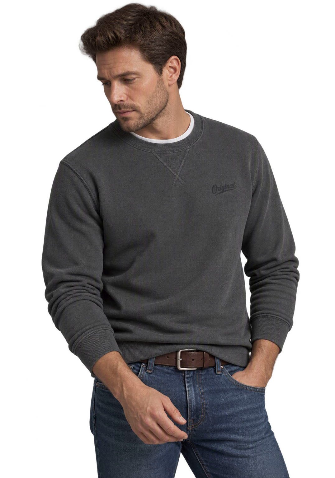 Man's World Sweatshirt in vielen Top Farben! Perfekt für Alltag, Freizeit und Büro Premium Bestseller mit klarer Passform - Starke Preis Leistung!