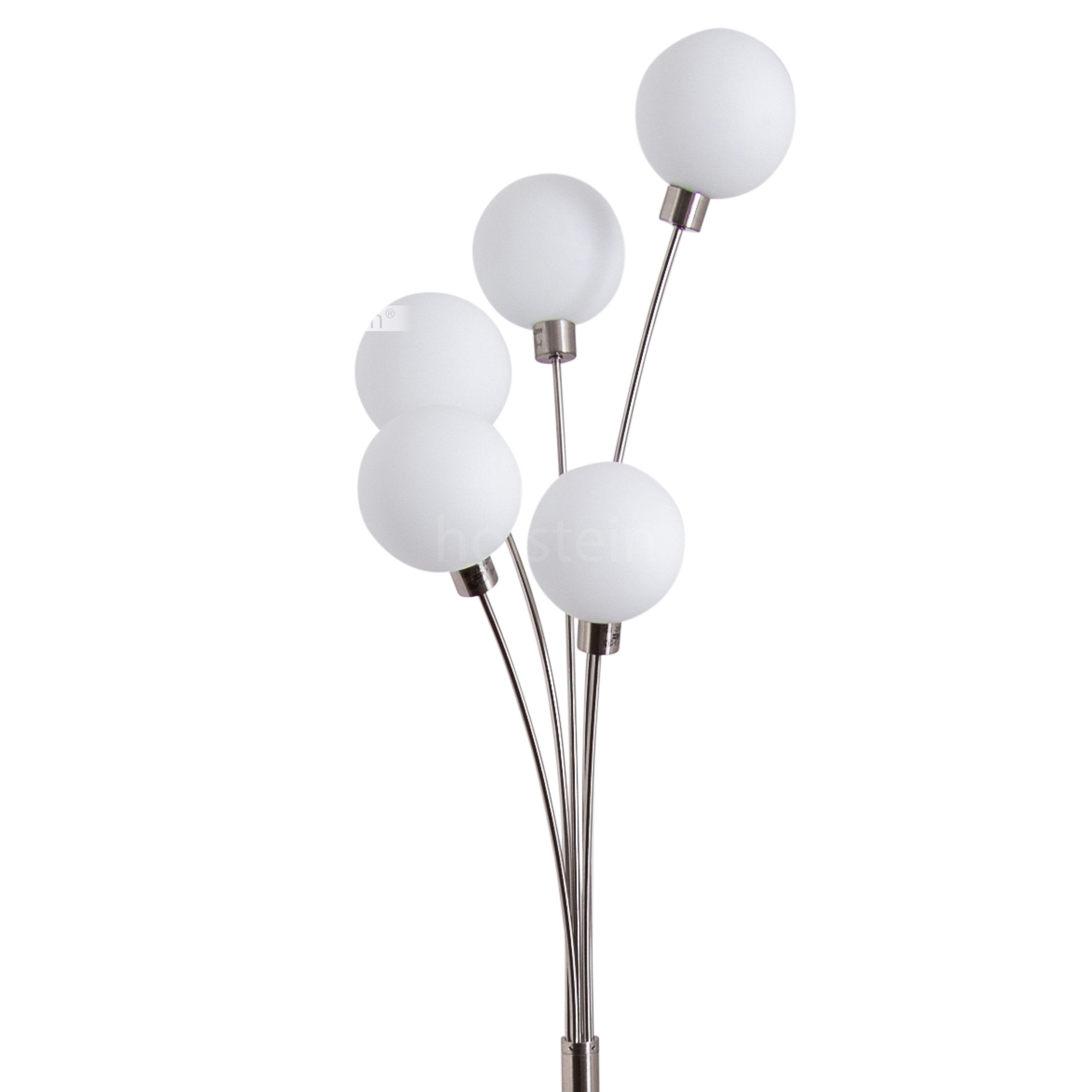 hofstein Stehlampe »Lerici« Stehleuchte in Stahl gebürstet, stufenlos dimmb günstig online kaufen