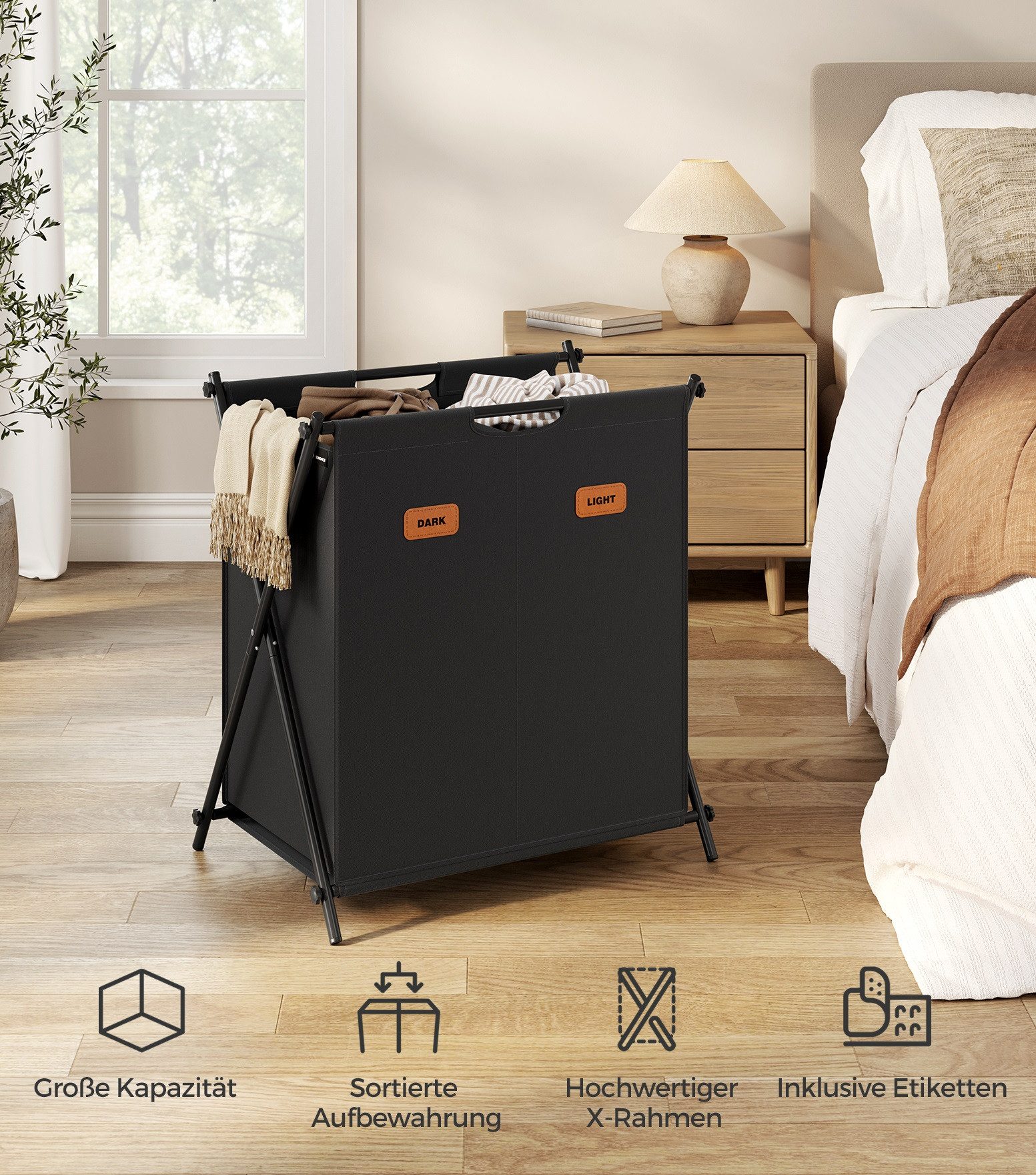 SONGMICS Wäschekorb, Wäschesammler 115 Liter, Wäschebox, günstig online kaufen