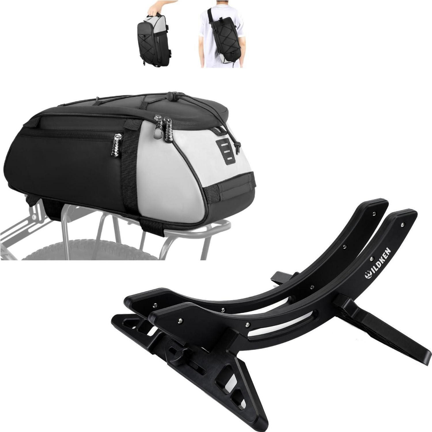 LuxusKollektion Fahrrad-Gepäckträger Fahrradtasche 12L Wasserdicht Gepäckträger Hinten (1-St)