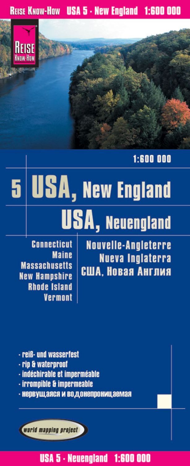 Reise Know-How Landkarte USA 05, Neuengland (1:600.000) : Connecticut, / Reise Know-How Verlag Peter Rump