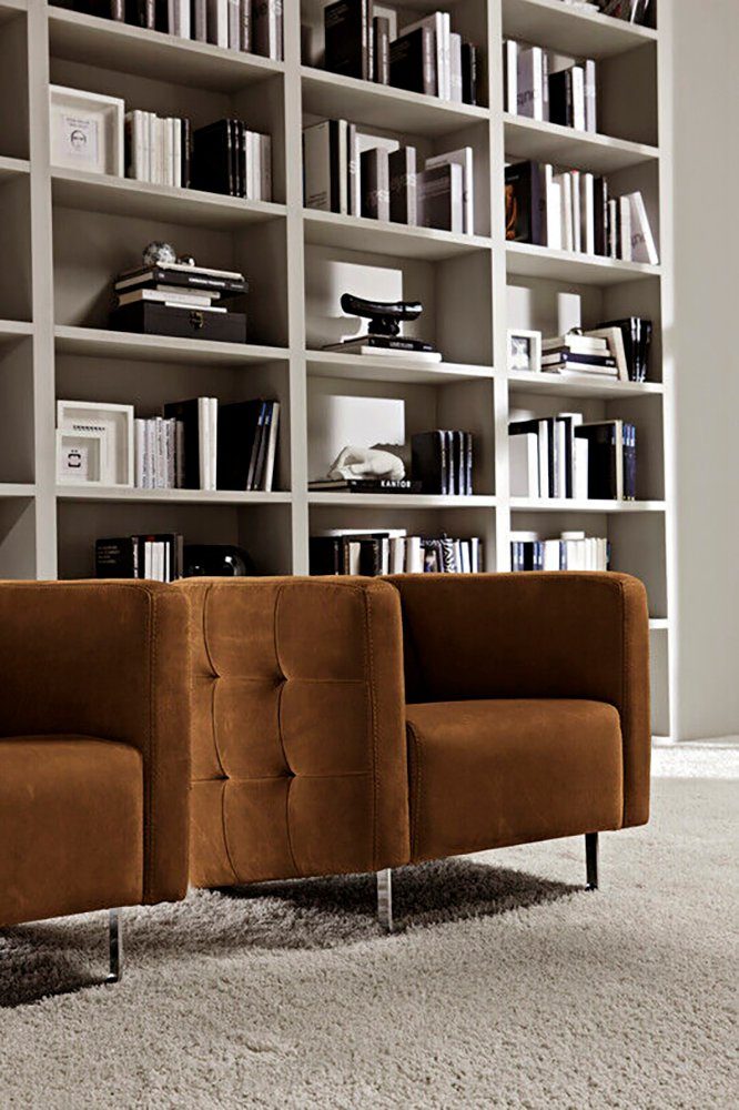 Design Made Italienischer Sessel Polster Europe JVmoebel Stil Braun Luxus Möbel Sessel in Modern (Sessel),