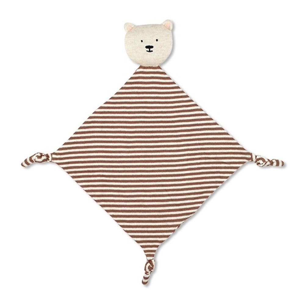 Ava & Yves Schmusetuch Kuscheltuch mit Tierkopf 25x25cm Schnuffeltuch
