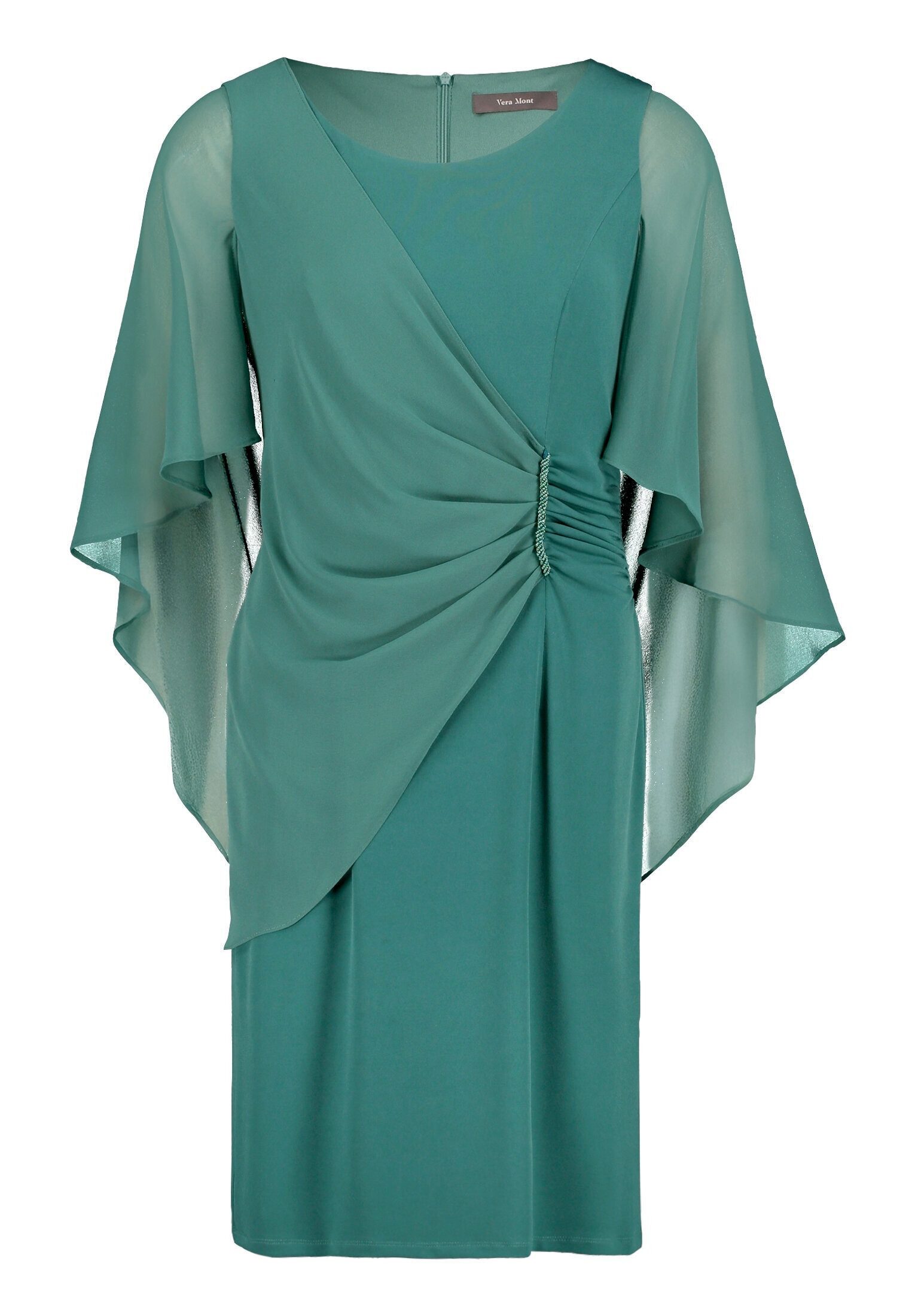 Vera Mont Cocktailkleid Damen mit Raffung Materialmix