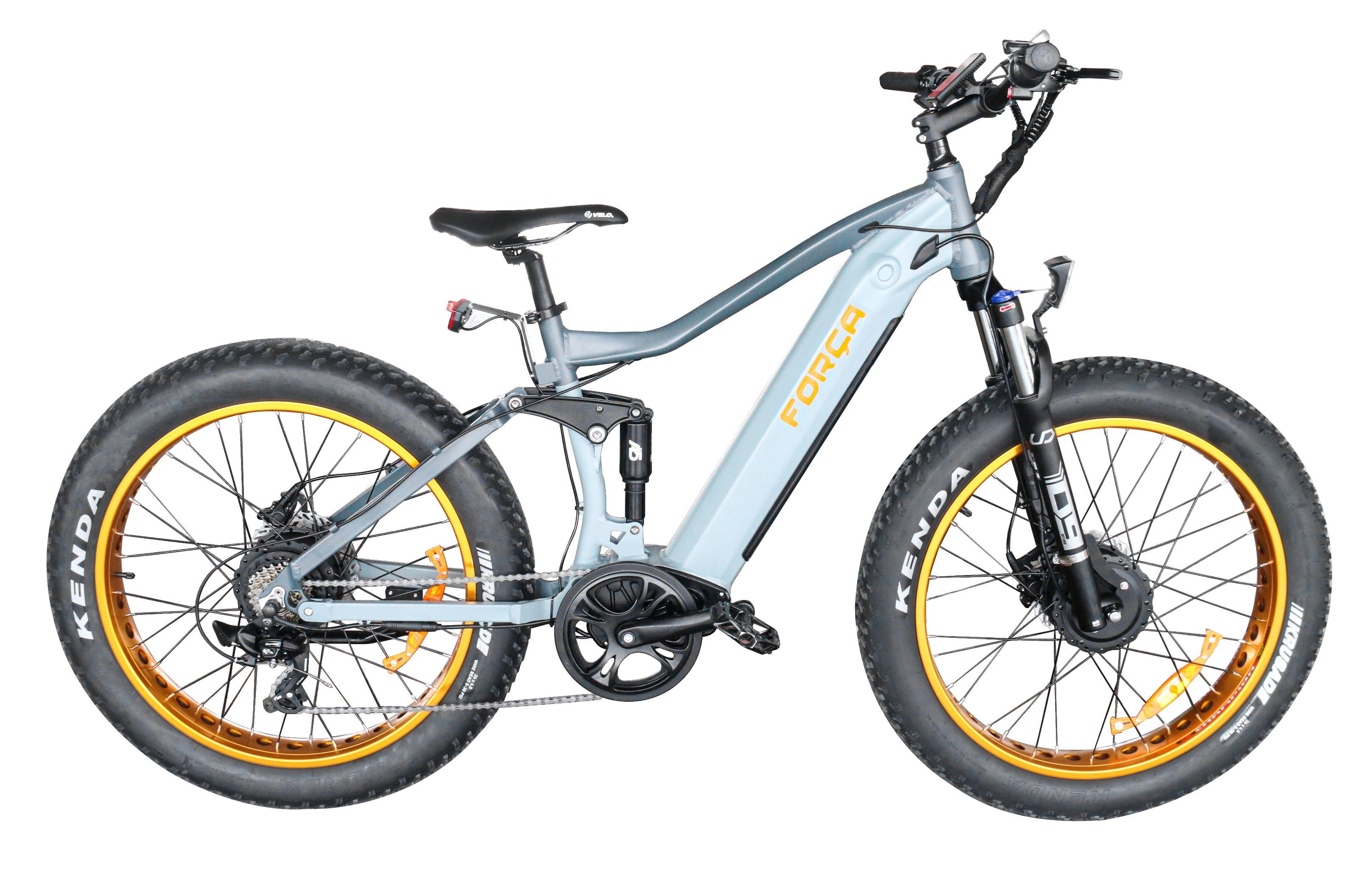 Forca E-Bike Mountainbike FORÇA E-Bike AMR-TRAIL-EVO SUV Fully e-MTB Mountainbike Allrad, 7 Gang Shimano, Antriebssteuerung: Tretsensor oder Gasgriff