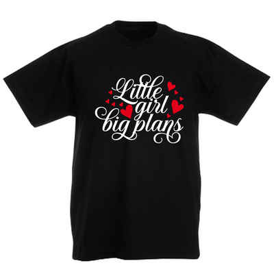 G-graphics T-Shirt Little girl, Big plans Kinder T-Shirt, mit Spruch / Sprüche / Print / Aufdruck