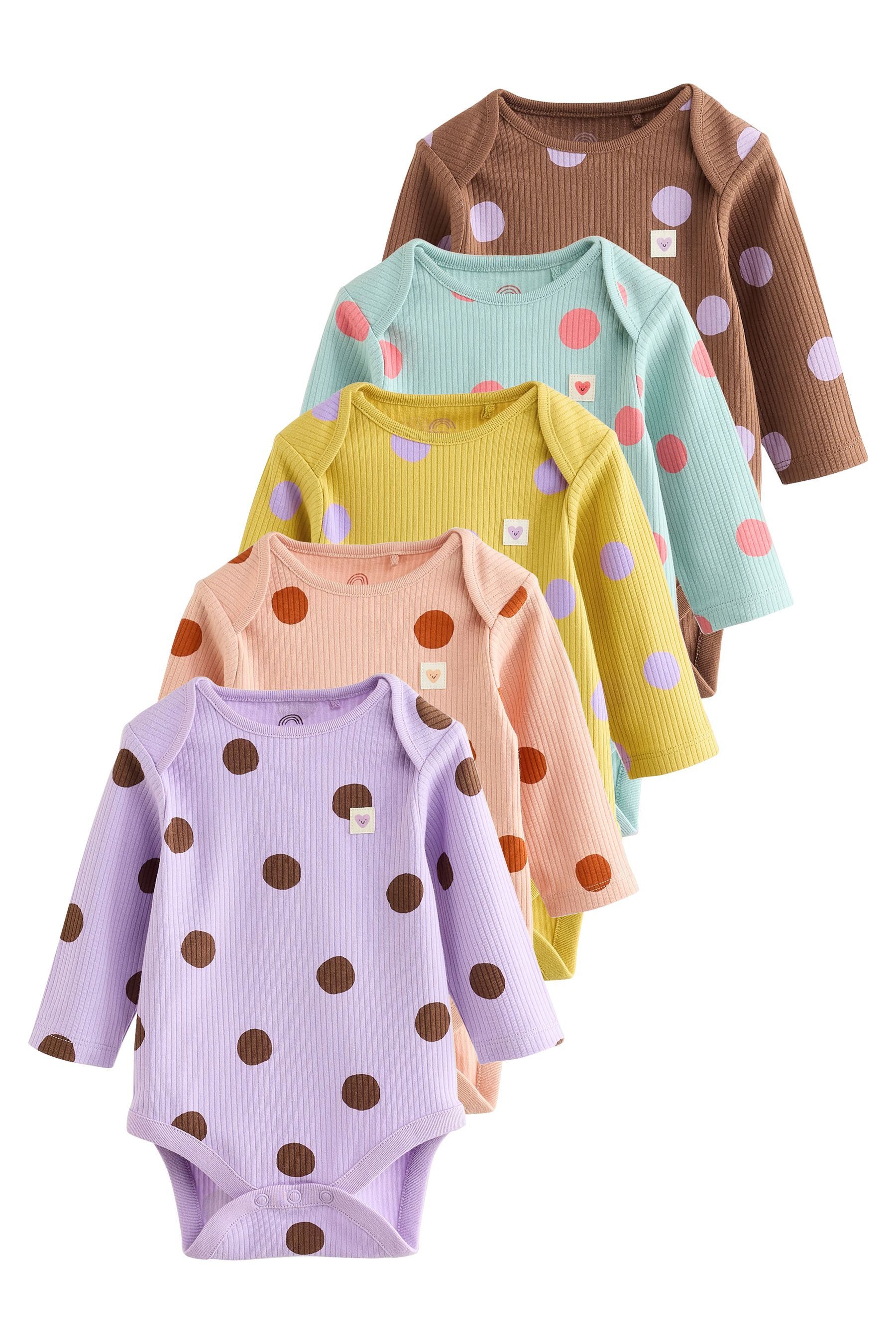 Next Langarmbody Baby-Bodys mit langem Arm, 5er-Pack (5-tlg)