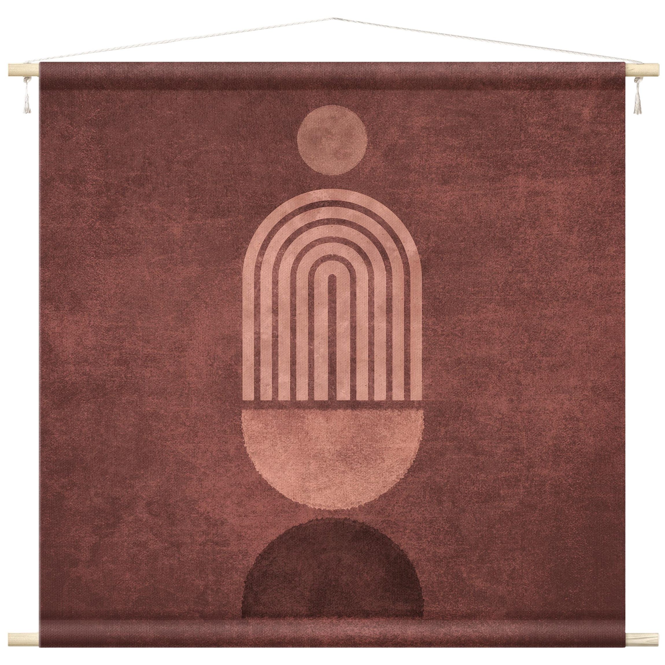 Wandteppich modern Boho Vintage braun