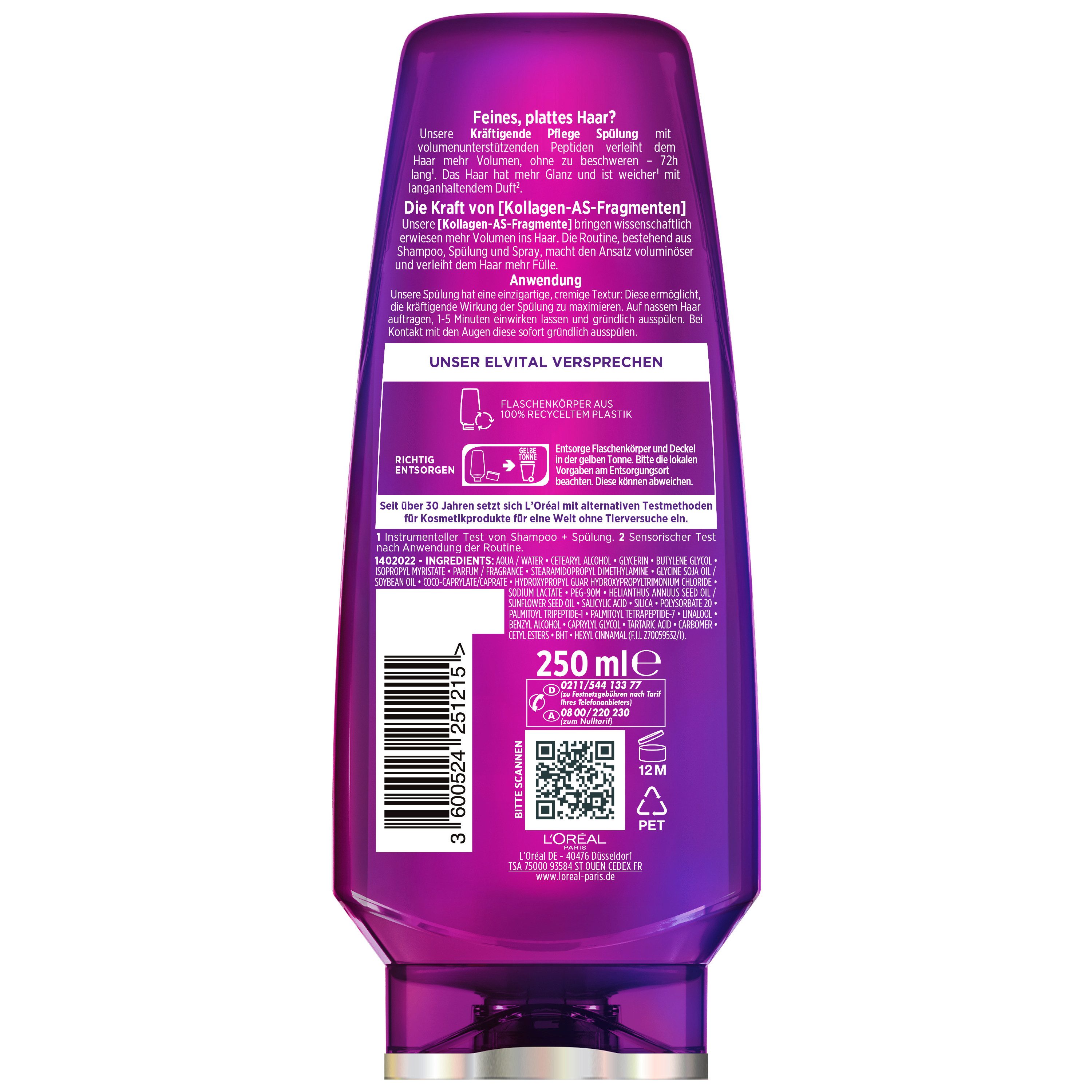L'ORÉAL PARIS Haarspülung L'Oréal Paris Elvital Collagen Lifter Spülung 6er Packung