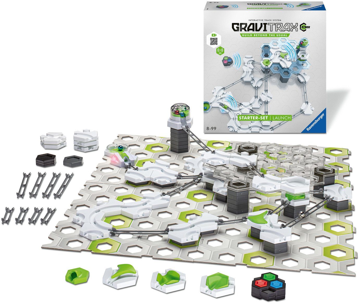 Ravensburger Kugelbahn-Bausatz GraviTrax Power Starter-Set Launch, Made in Europe, FSC® - schützt Wald - weltweit