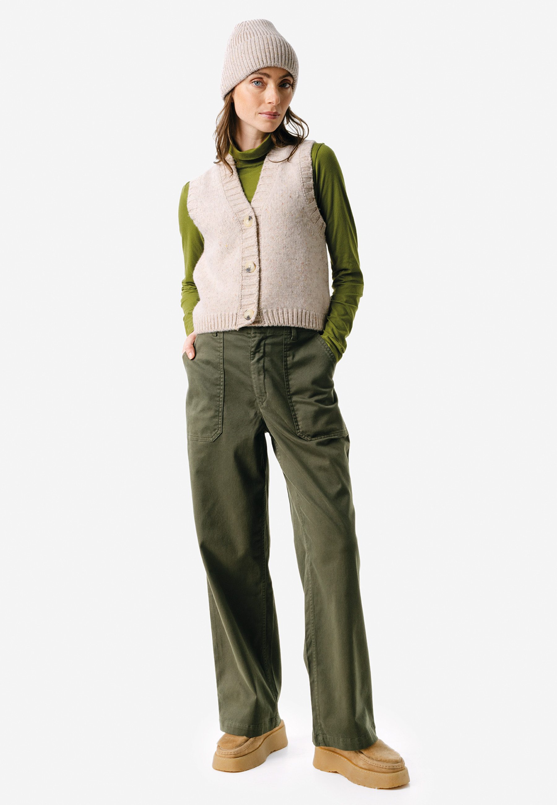 LIVING CRAFTS Rollkragenpullover NIA GOTS zertifiziert