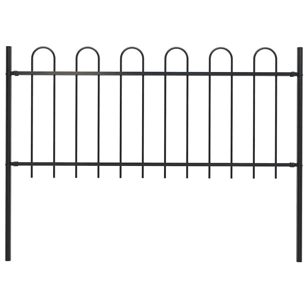 vidaXL Gartenzaun Gartenzaun mit Rundbogen Stahl günstig online kaufen