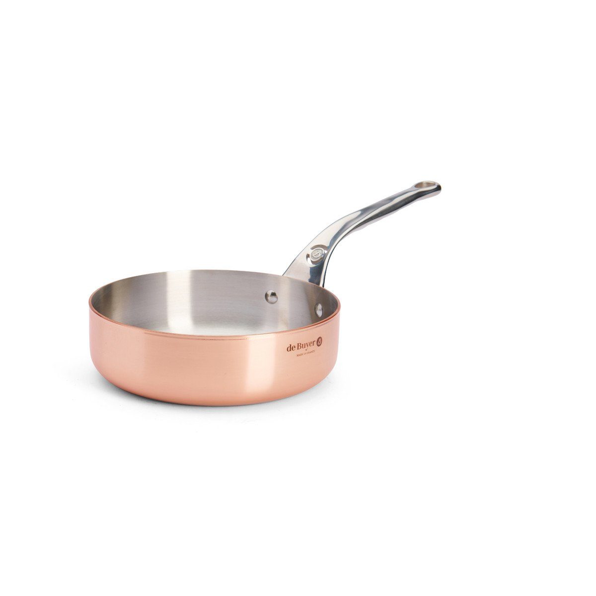 de Buyer Sauteuse Prima Matera, Kupfer- gerade 24 cm / 3,0 L induktionsgeeignet -