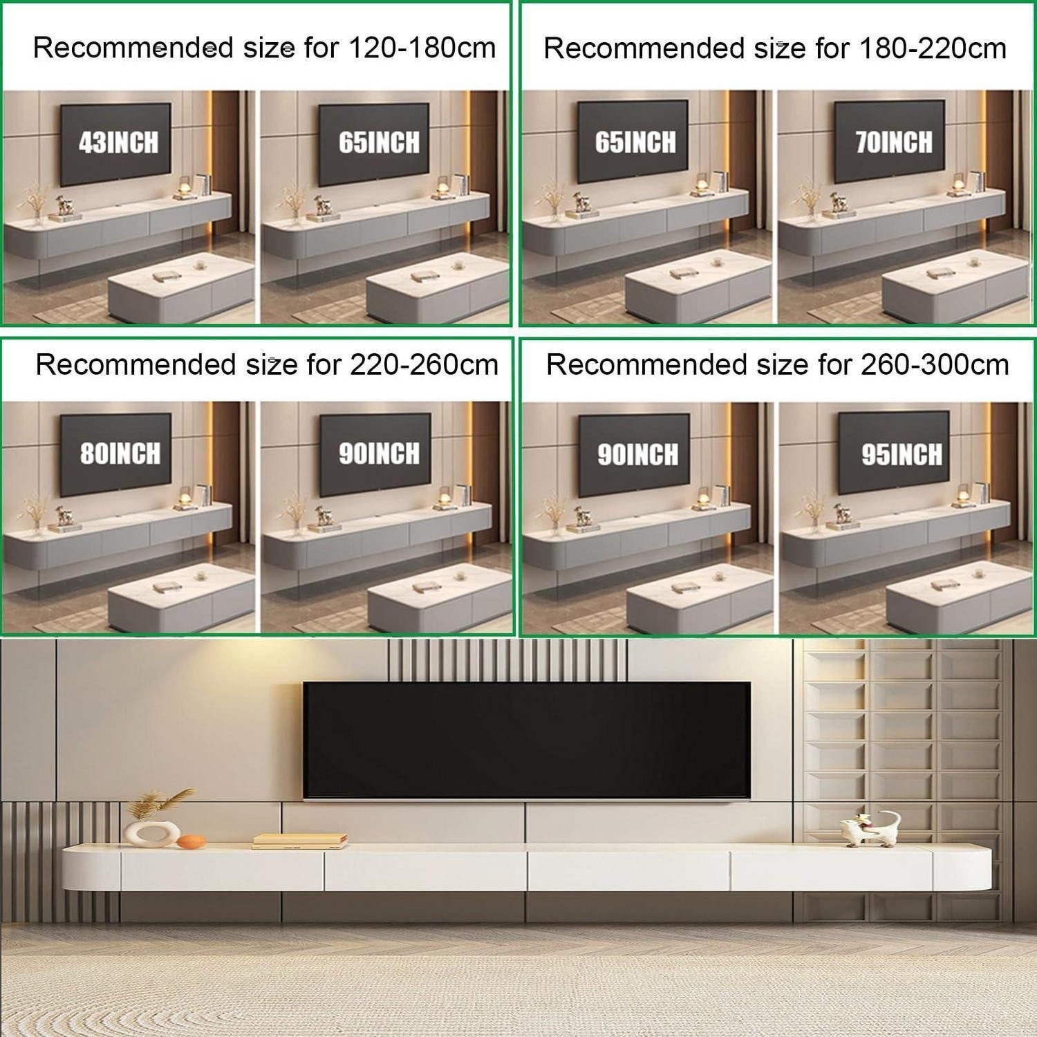 LuxusKollektion TV-Board TV-Hängeschrank Massivholz (1 St)