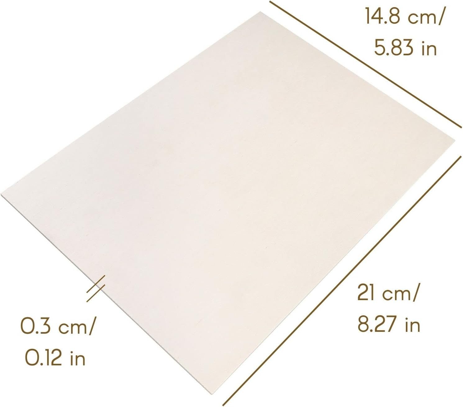 Creative Deco Bastelnaturmaterial Sperrholzplatte 3mm Pappelsperrholz, (10-tlg), Perfektes Blatt für Laubsäge, Brandmalerei, Laserschnitt, CNC Router
