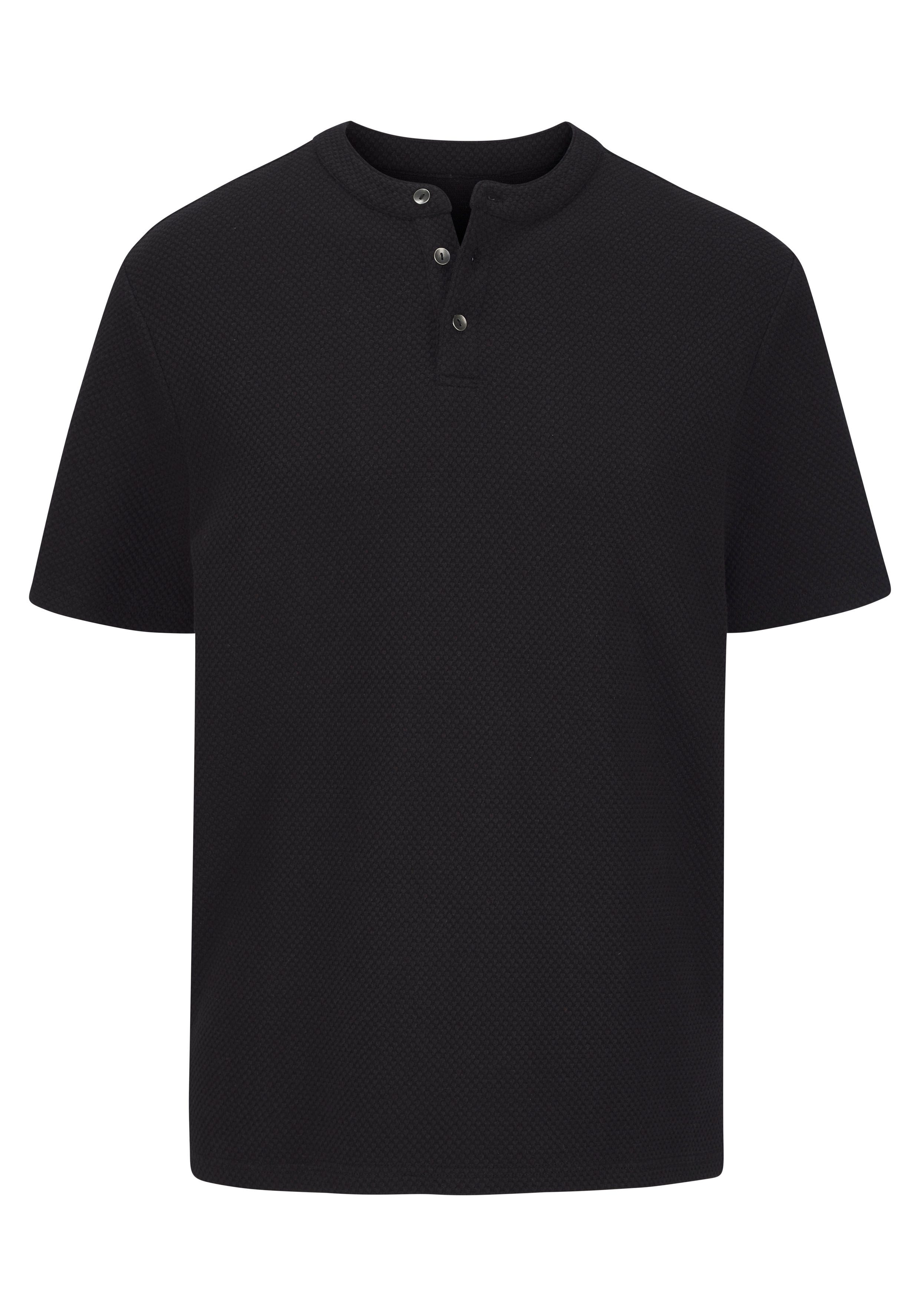 John Devin T-Shirt Kurzarm-Poloshirt aus Struktur-Qualität mit modischem St günstig online kaufen