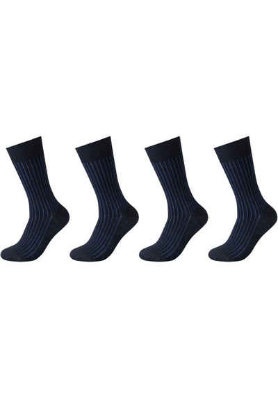 Camano Socken (Packung, 4-Paar) Elegante Optik: feine, zweifarbige Rippstruktur