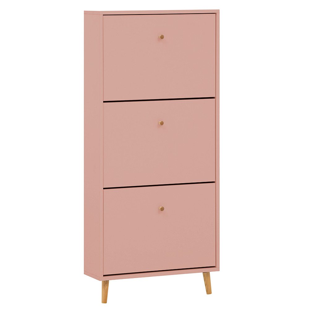 Lomadox Schuhschrank BELOFRT-80 mit 3 Klappen, in apricot, 60 cm breit