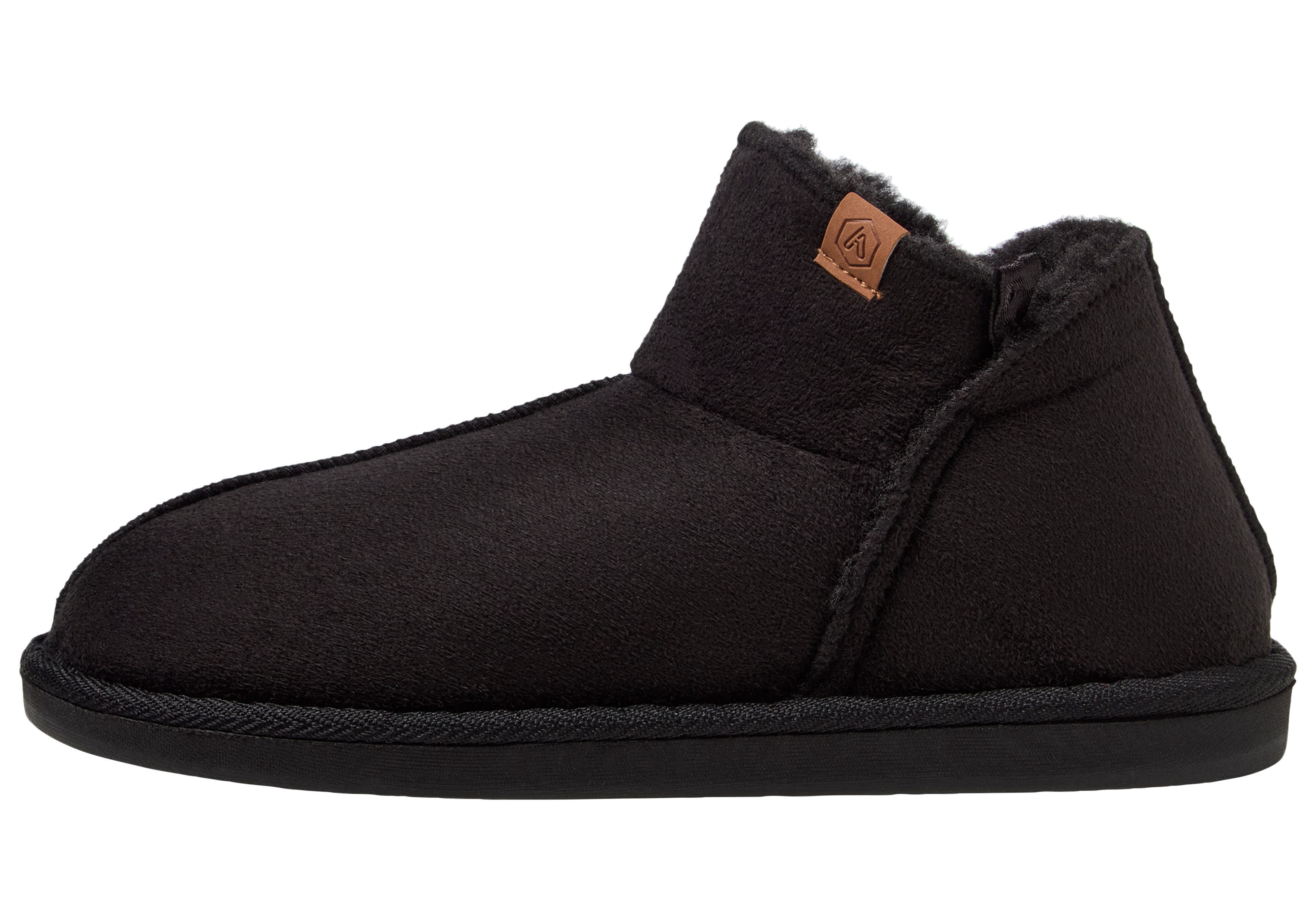 XQ Footwear LADIES HOME BOOTS SUEDE Hausschuh mit Logoprägung und kuscheligen, wärmenden Innenfutter