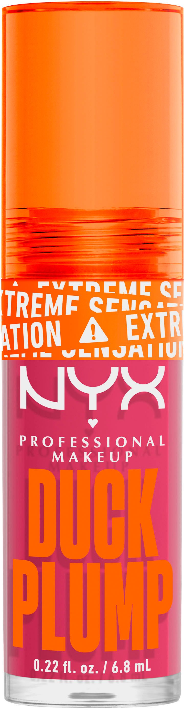 NYX PROFESSIONAL MAKEUP Lipgloss DUCK PLUMP LIP LACQUER, sofortiger Schmollmund-Effekt dank Kollagenpeptiden