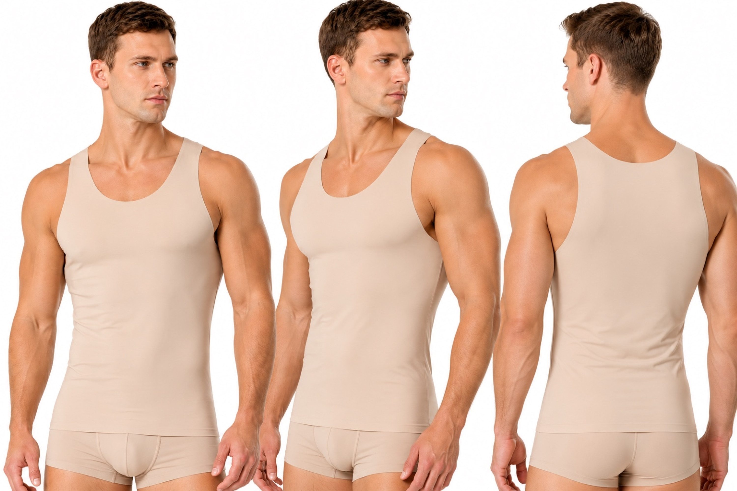DDOnlineShop Unterhemd Herren Unsichtbar – Lasercut & Nahtlos, Clean Cut,Premium Qualität (Set, 2-St., 2er-Pack) A1014 – Bild 4 von 5