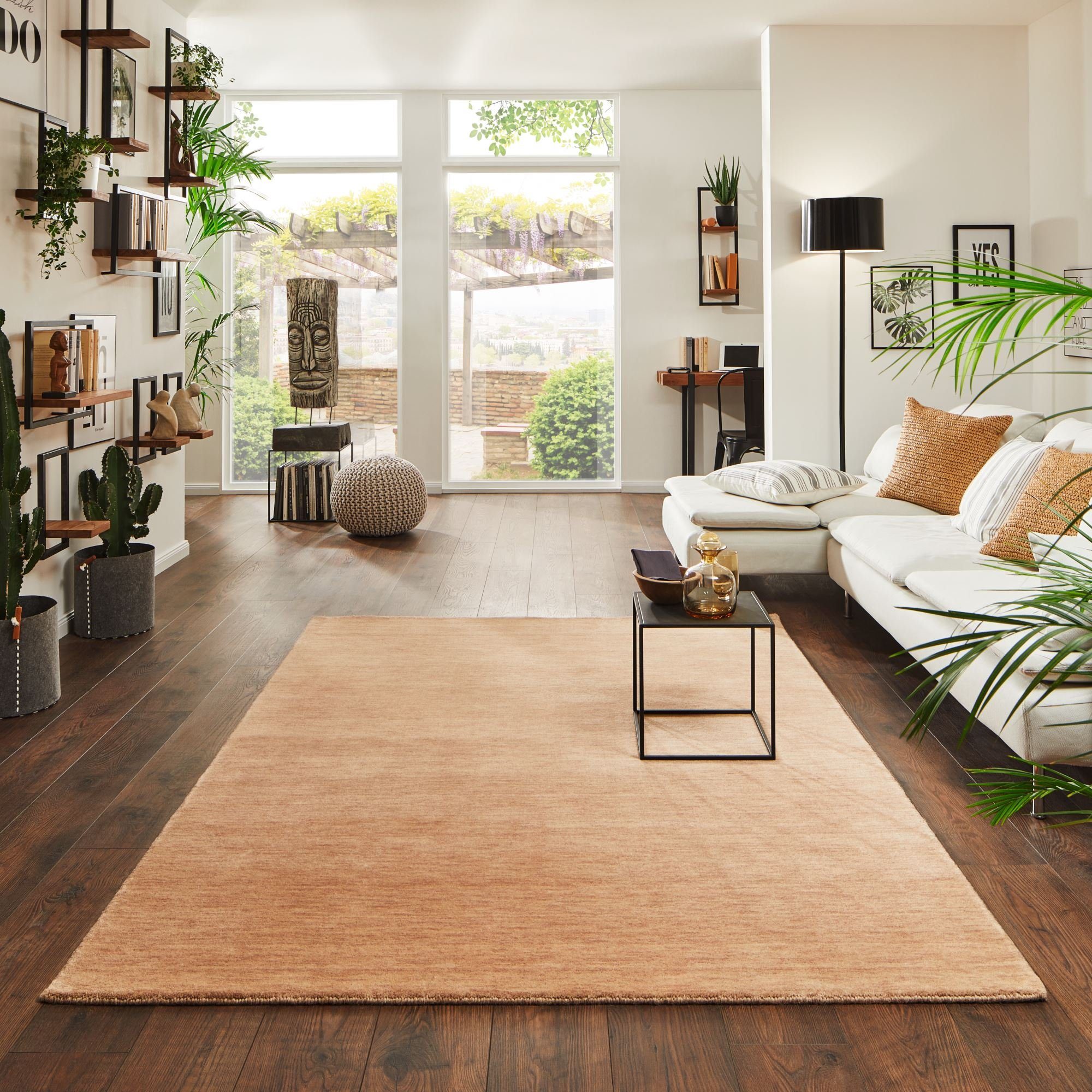 Steffensmeier Wollteppich Jaipur, Rechteckig, Gabbeh Teppich, handgeknüpft günstig online kaufen