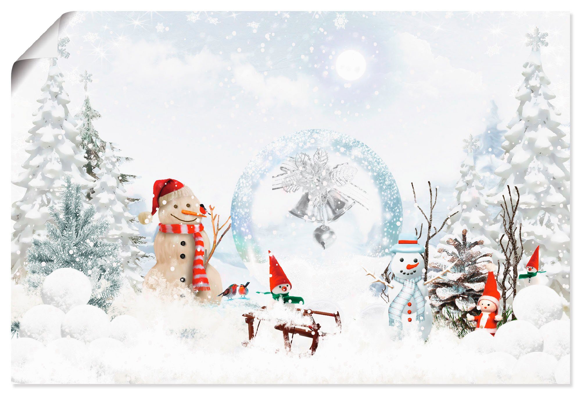 Artland Wandbild Weihnachtsmärchen, Weihnachten (1 St), als Alubild, Leinwandbild, Wandaufkleber oder Poster in versch. Größen